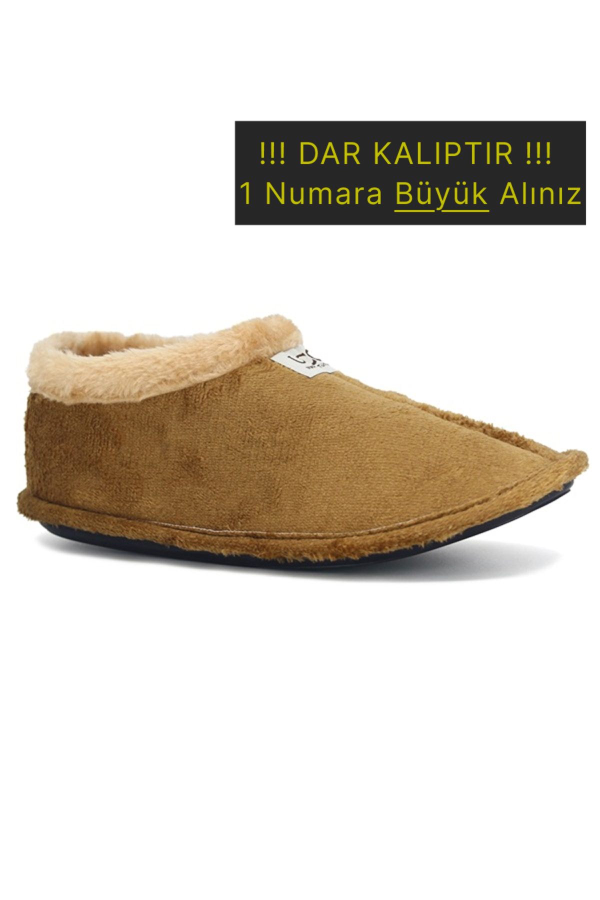 soElite Erkek İçi Yünlü Kışlık Ev Ayakkabısı Ev Pandufu Kalın Hafif Rahat Taban