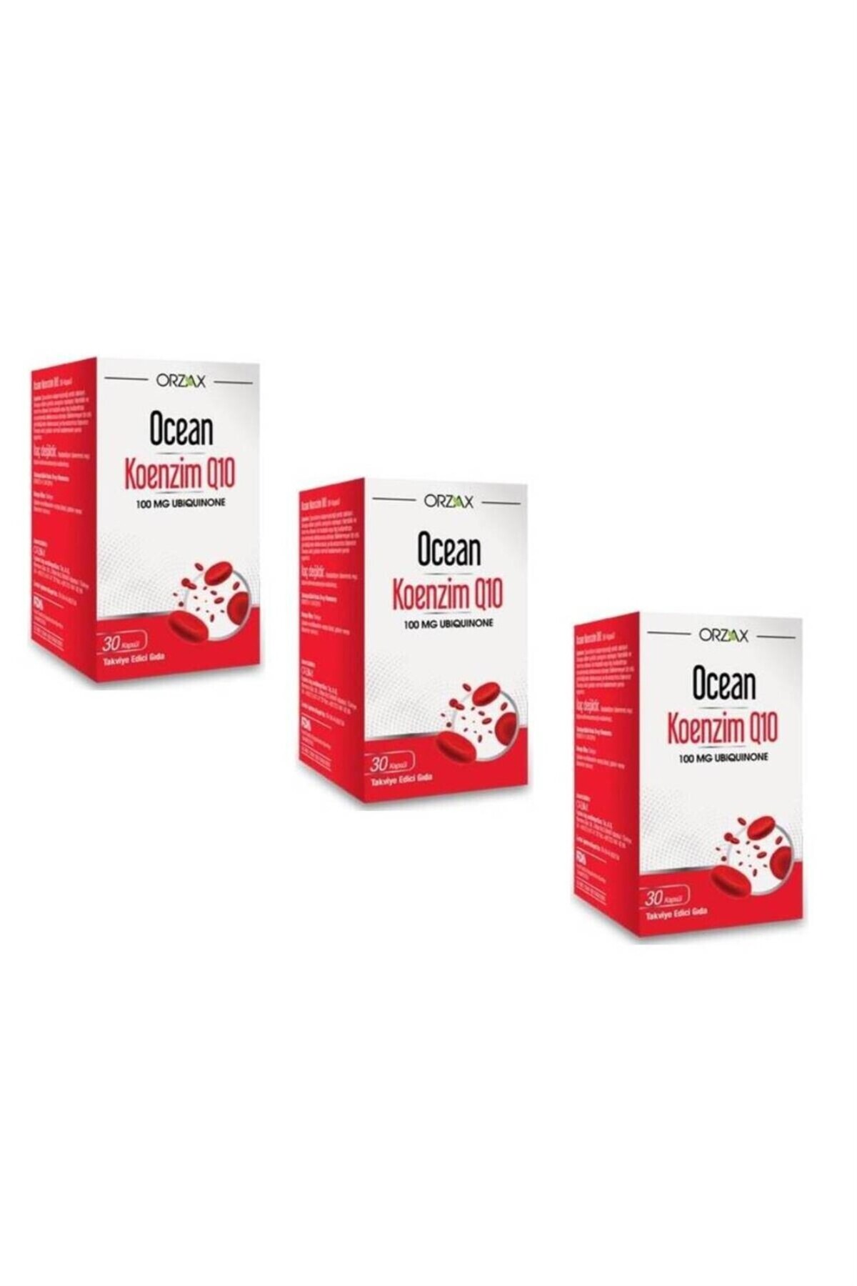 Orzax Ocean Koenzim Q10 100 mg 30 Kapsül 3 Adet - Fiyatı, Yorumları