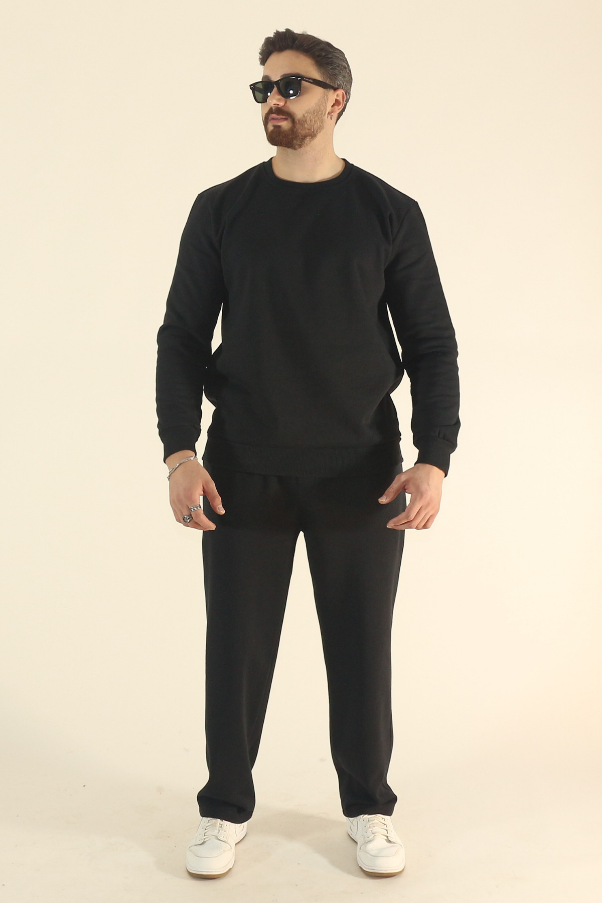 Men's Winter Fleece Tracksuit Sweatshirt Baggy-Regular Zero Collar