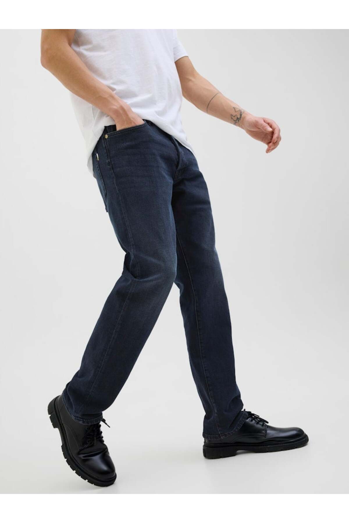 شلوار جین مردانه راسته فاق نرمال | جک اند جونز Jack & Jones jjiclark-jjpremium-jj-396-noos-12274713 - تصویر 7