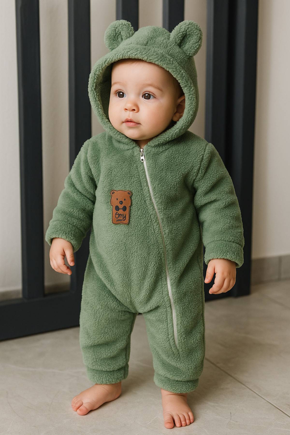 OMY 3 AY-2 YAŞ WELLSOFT PELUŞ UNISEX BEBEK&ÇOCUK AYICIKLI UYKU TULUMU fotoğrafı 3 (önizleme)