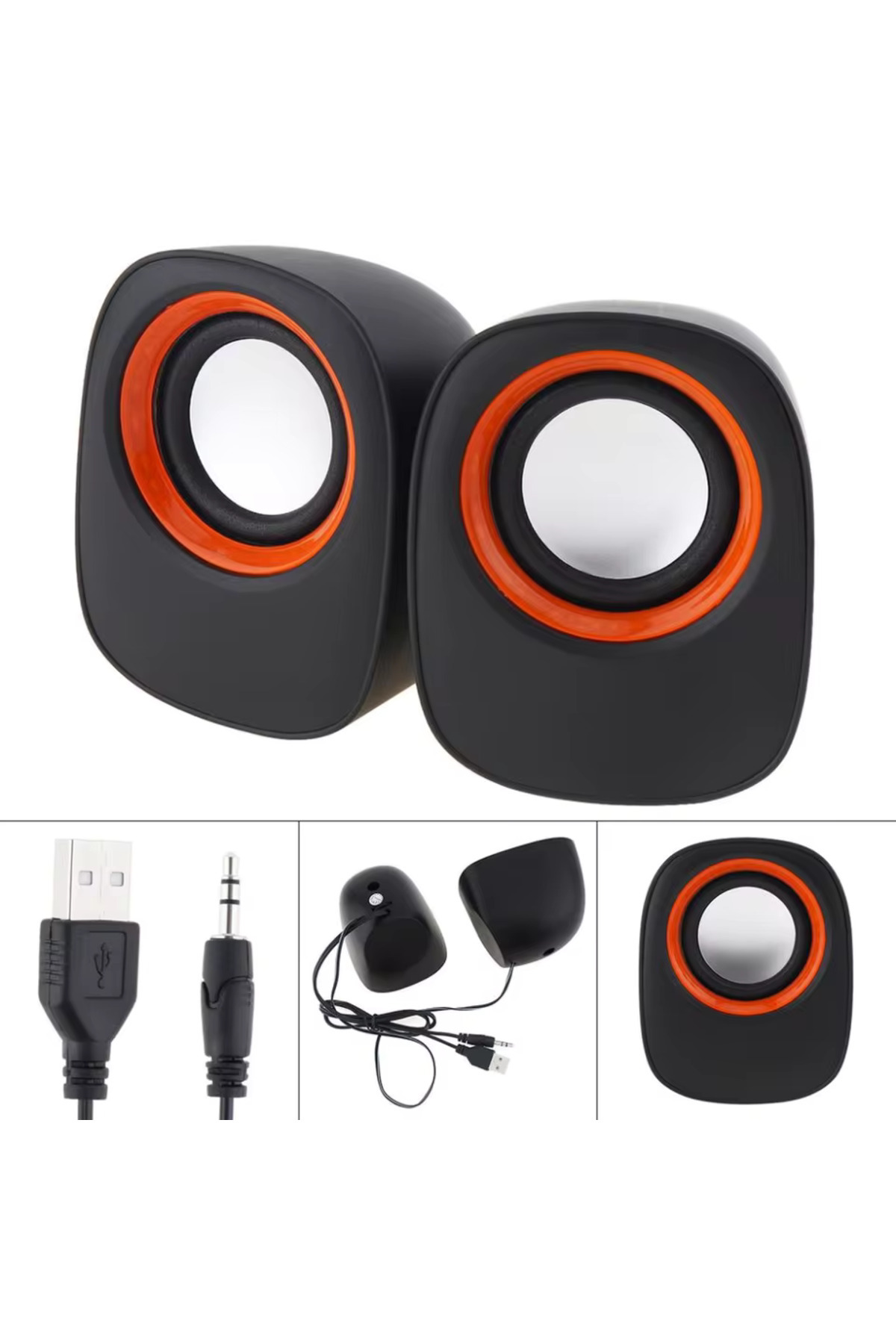 Winboss 🔊 YST-1024 2.0 Multimedia Hoparlör – USB & AUX, Bilgisayar ve Laptop Uyumlu 💻🎶