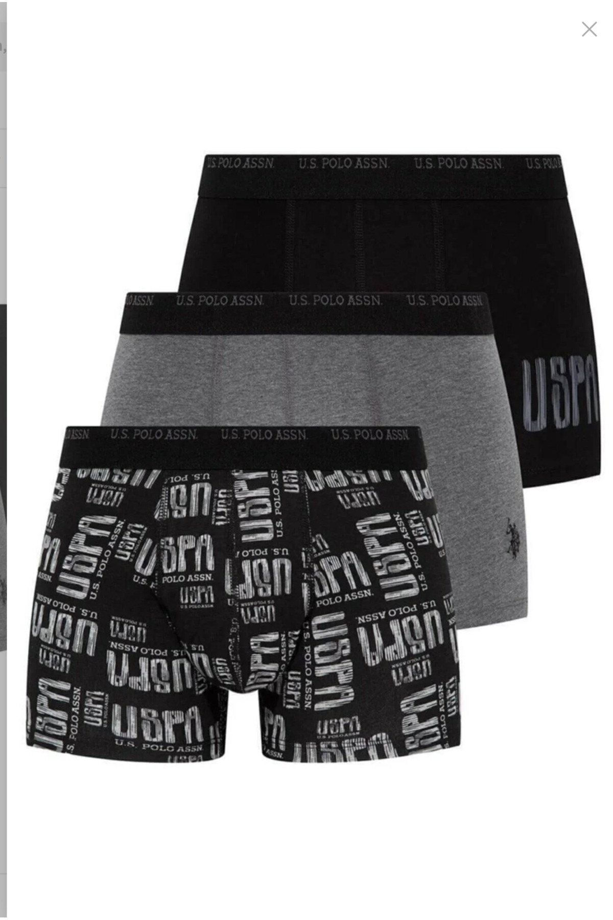 یو اس پولو ست شورت باکسر مردانه دارای مجوز از جنس کتان-الاستین (جعبه‌ای)
