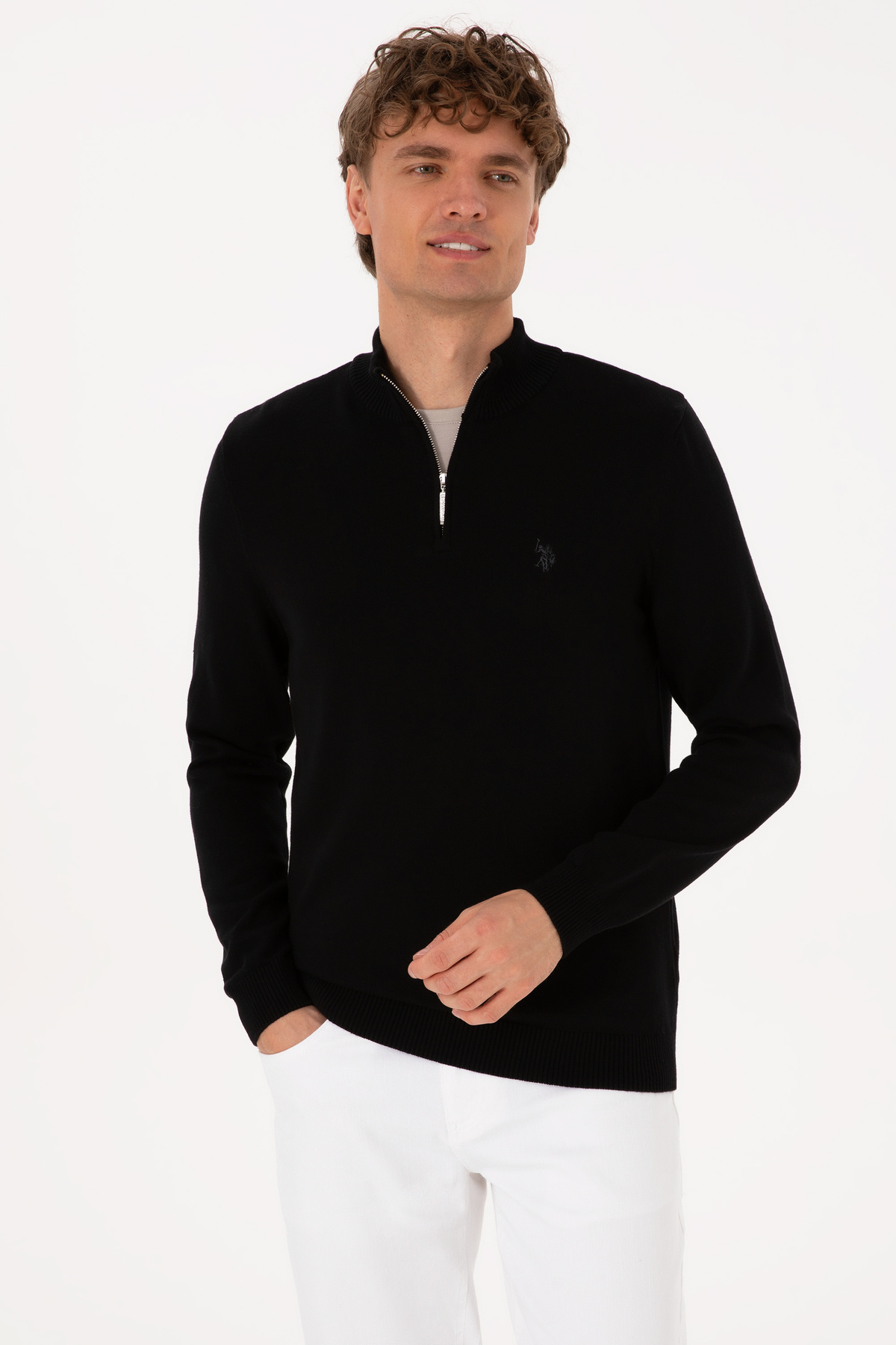 U.S. Polo Assn. Erkek Siyah Basic Kazak 50313695-VR046