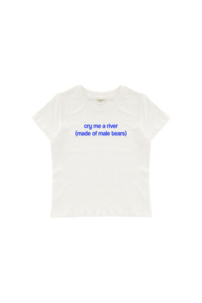 lethestudios Male Tears Baskılı Baby Tee Crop Top