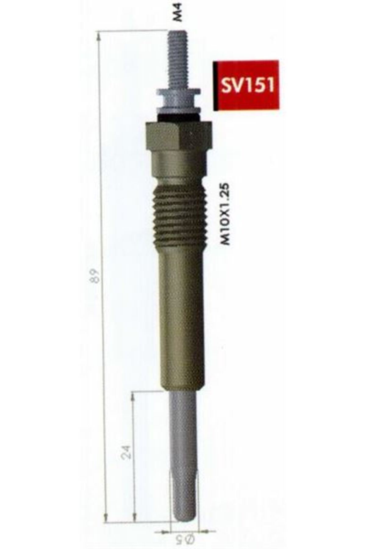 SVAC Kızdırma Bujisi 12V Opel Vectra-Kadett-Corsa 1.5-1.7D Peugeot 106 1.5D Isuzu Elf 150-Gemını-Hıpack