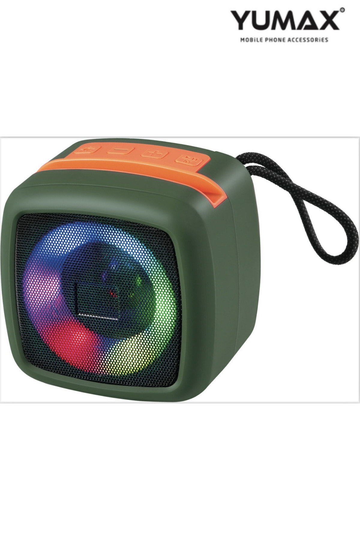 yumax RGB Işıklı Bluetooth Hoparlör | 5W Güçlü Ses | IPX4 Suya Dayanıklı | Taşınabilir Parti Speaker