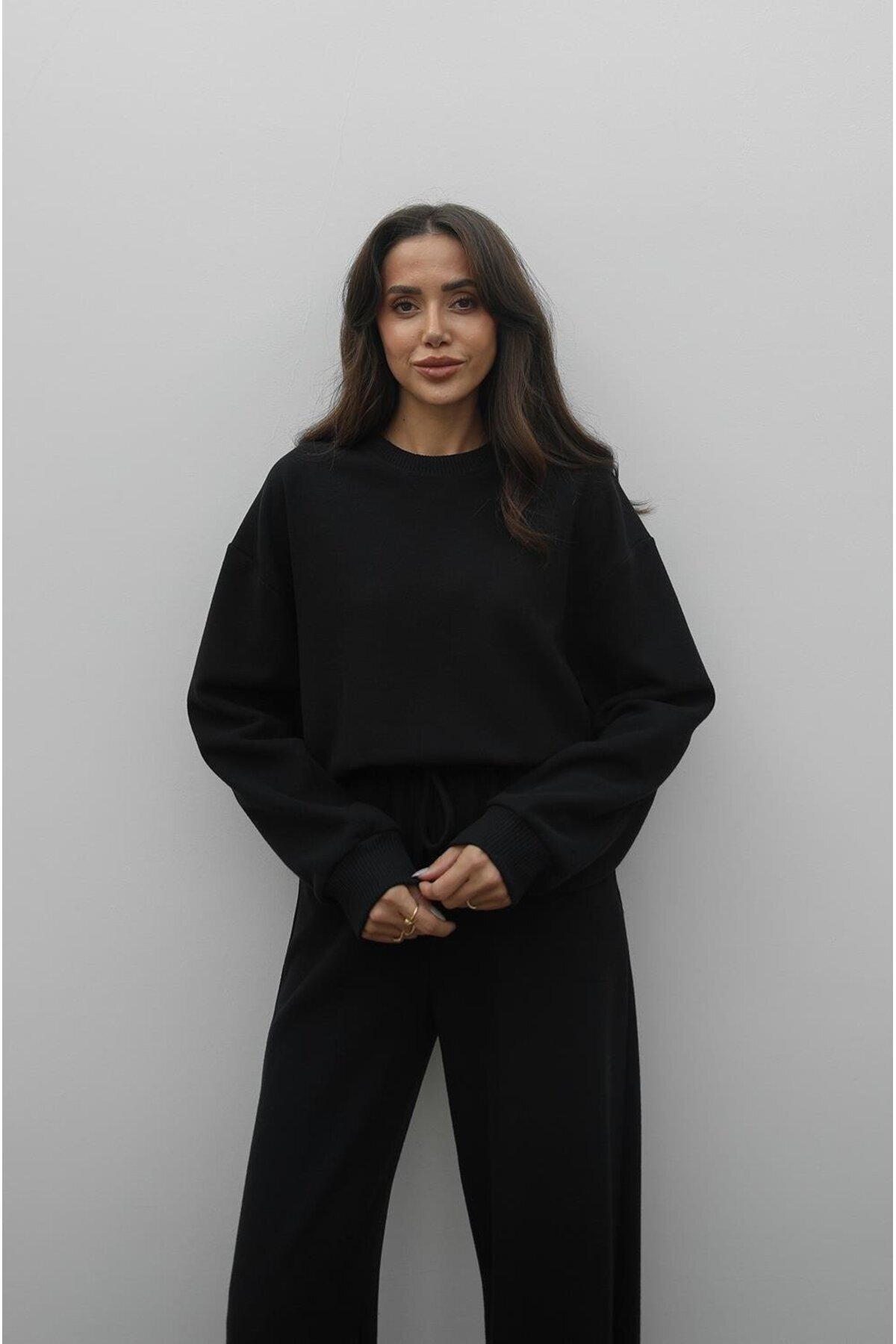 Havoş Černý pletený komplet Selanik