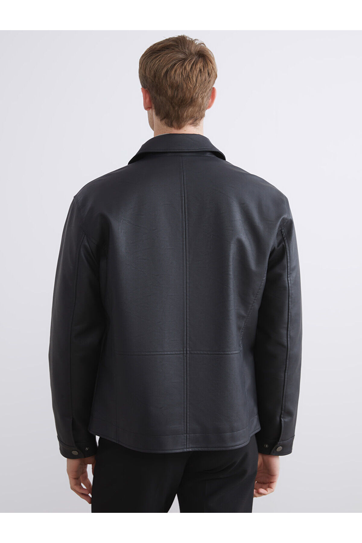 LC Waikiki  Standart Kalıp Gömlek Yaka Erkek Mont - Görsel 5