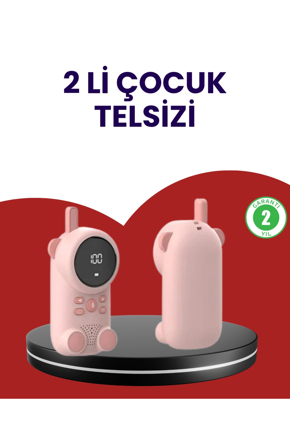 shopwave Uzun Menzilli Bebek Telsizi – VOX Modlu, Renkli LCD Ekranlı