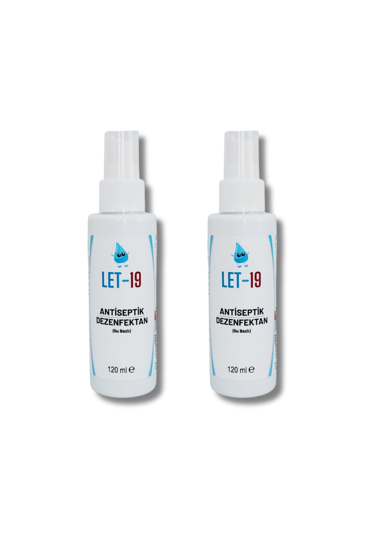 LET-19 LET 19 120 ml ALKOLSÜZ Sprey Hipokloröz El-Yüz-Cilt Dezenfektanı 2 Adet