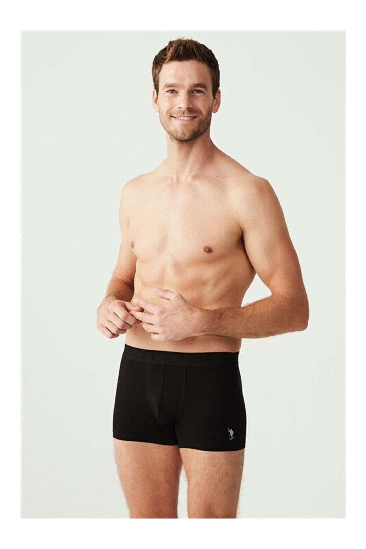 یو اس پولو شورت بوکس مردانه نخی و مودال بسته ۳ عددی ۸۰۱۷۳