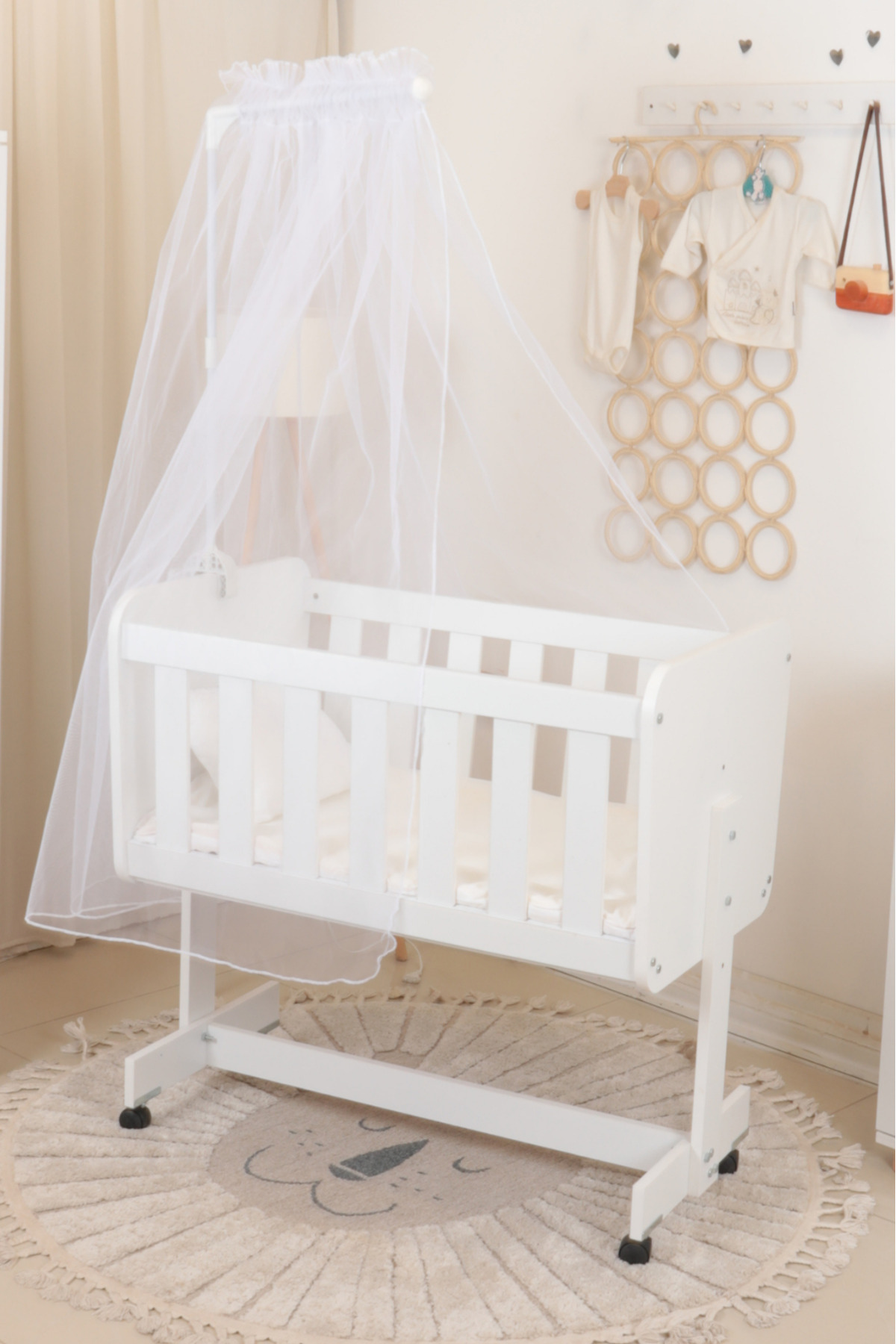 BebeK on For SweetBee Anne Yanı Ayarlanabilir Bebek Uyku Setli Beşik