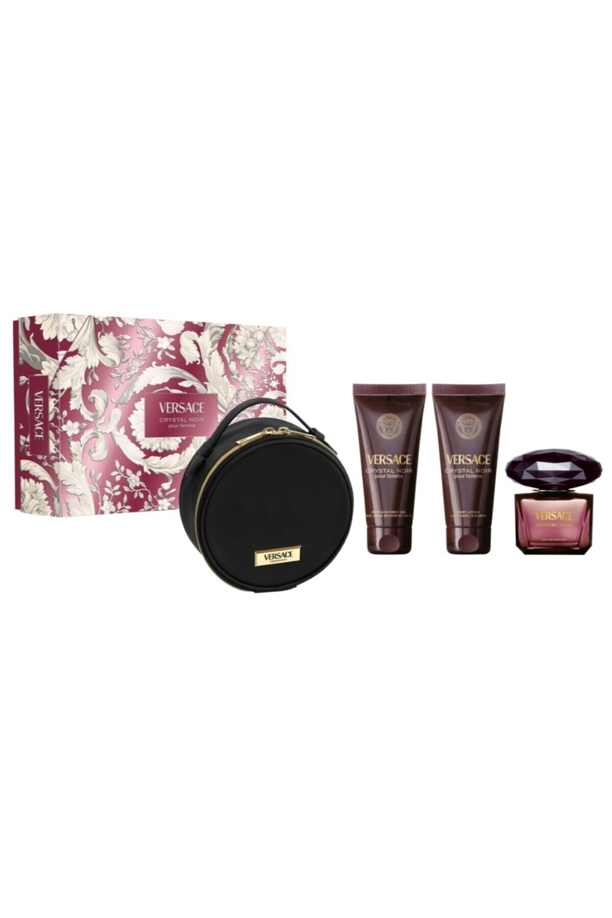 Versace Crystal Noir Edp 90 Ml + Body Lotion 100 Ml + Shower Gel 100 Ml + Çanta