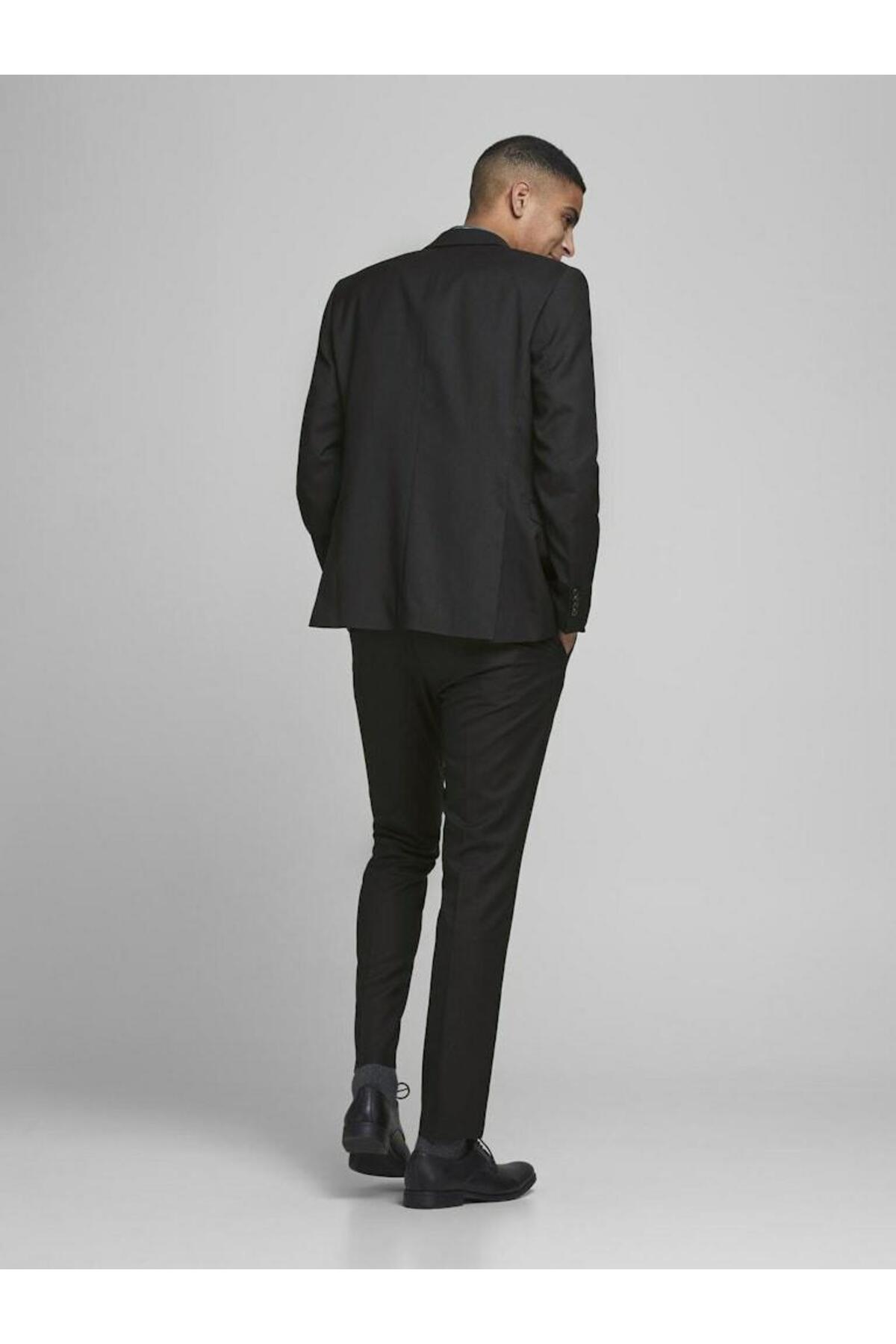 کت و شلوار مردانه راسته فاق نرمال آستین استاندارد | جک اند جونز Jack & Jones 12148166-Black - تصویر 4