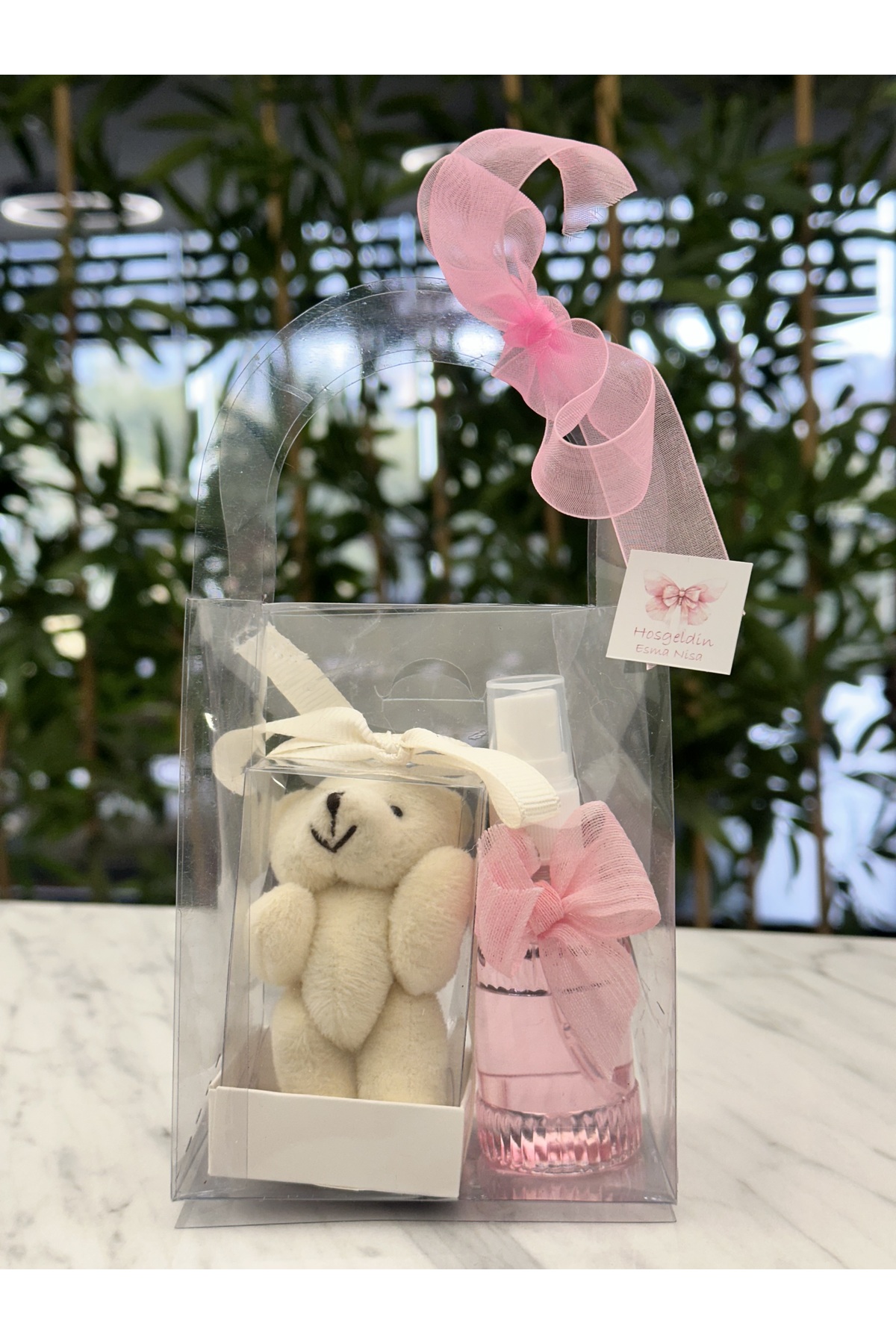 MUM Bebek,Doğum,mevlid,doğumgünü hediyelikleri, asetat çanta ayılı ve kolonyalı-10 adet fotoğrafı 2 (önizleme)