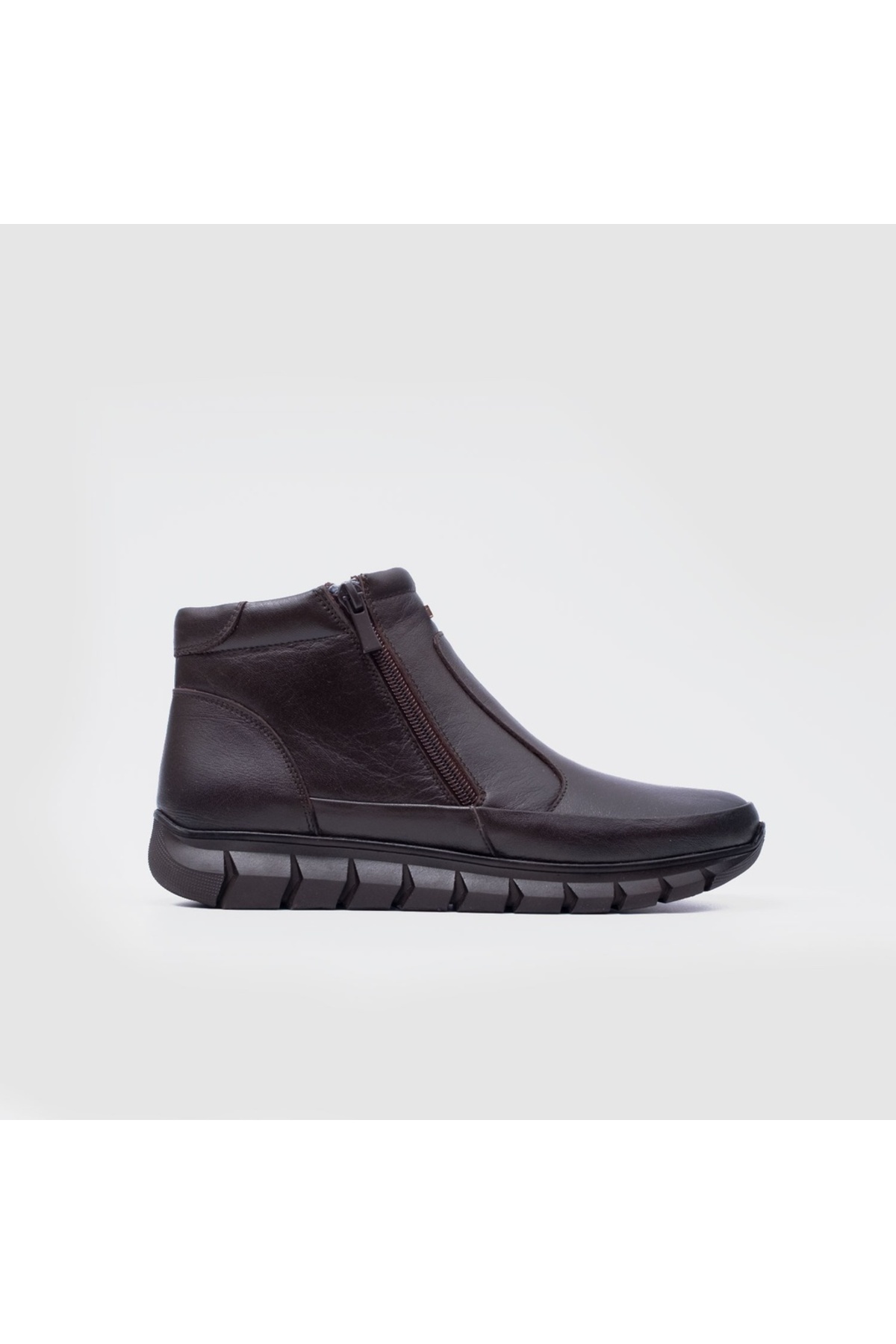 توگو چکمه راحتی زنانه چرم اصل قهوه‌ای [060014]