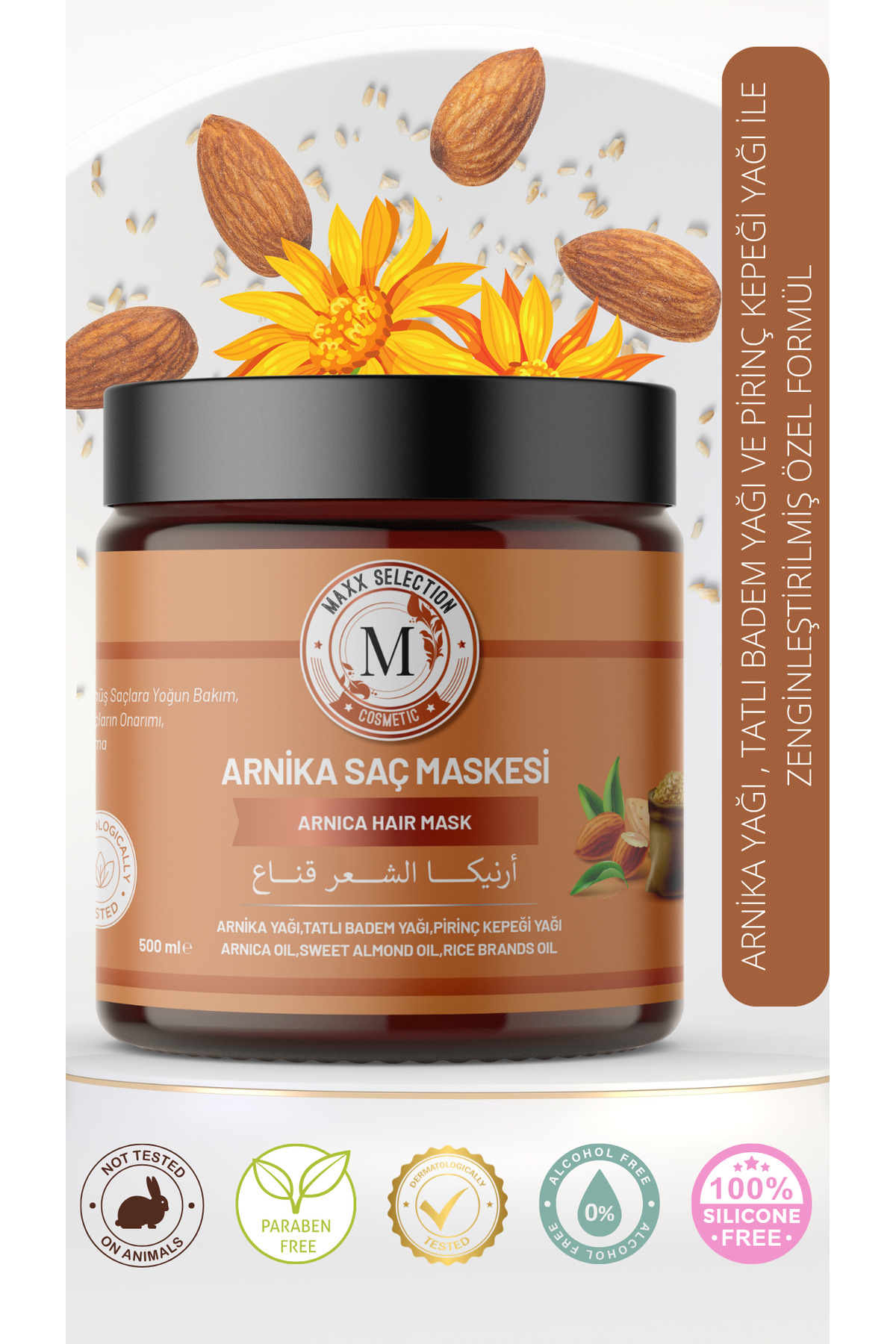 Dolgunlaştırıcı Onarıcı Besleyici Uzamaya Yardımcı Güçlendirici Arnika Saç Maskesi — 8682631419110 — تصویر 3 از 8
