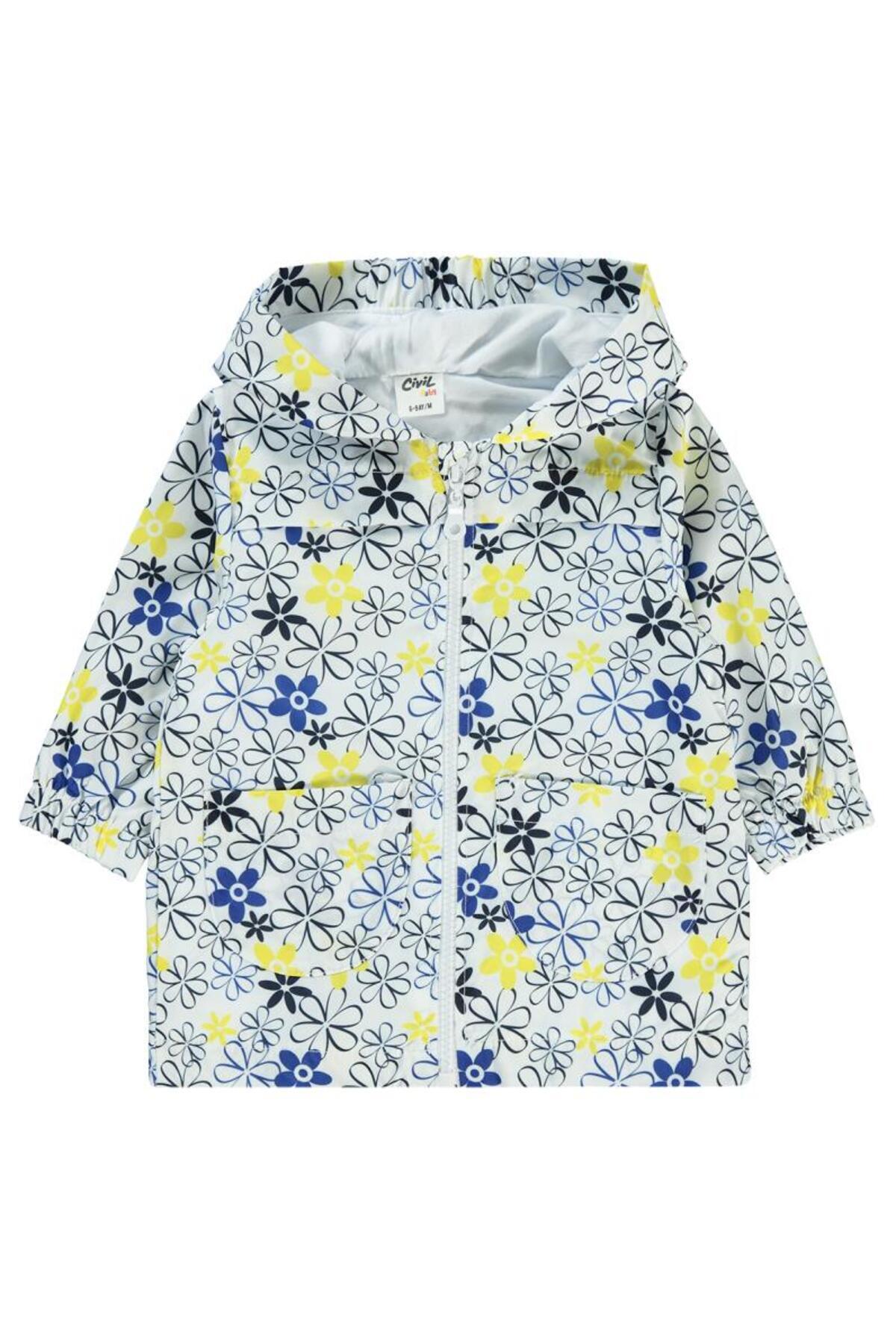 سیویل بیبی بارانی طرح گل برای ۶ تا ۱۸ ماه - سفید برای ۶ تا ۹ ماه سیویل بیبی بارانی طرح گل برای ۶ تا ۱۸ ماه - سفید برای ۶ تا ۹ ماه