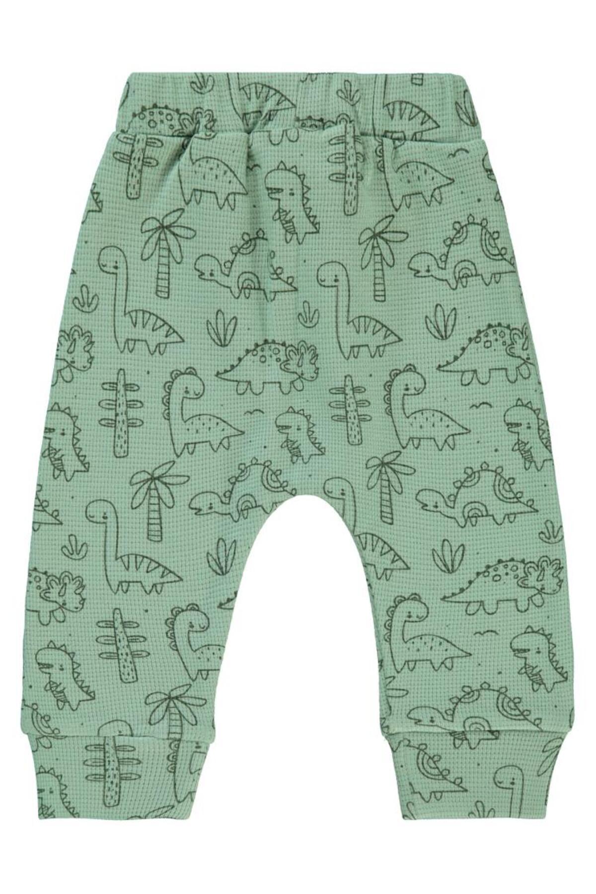 Civil Baby Dinozor Empirme 6-18 Ay Tek Alt Bebe - Haki fotoğrafı 2 (önizleme)