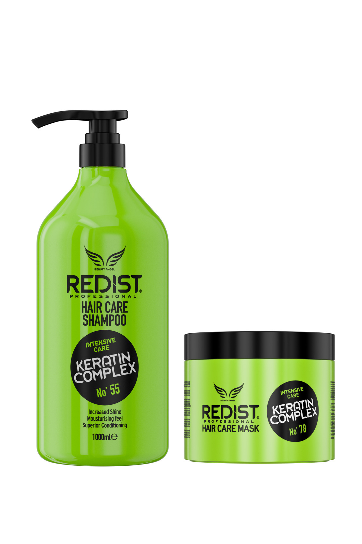 Redist Keratin Saç Bakım Şampuanı 1000 Ml + Keratin Saç Bakım Maskesi 500 Ml