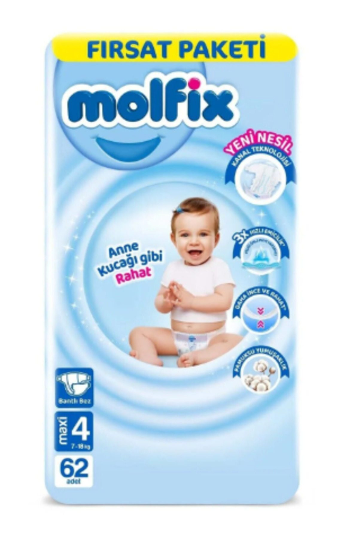 Molfix FIRSAT NO:4 62*3 7-14 KG fotoğrafı 2 (önizleme)