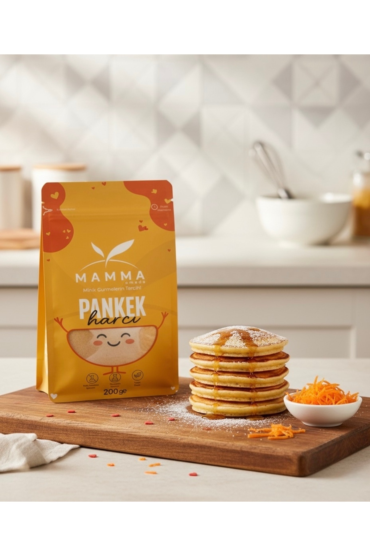 Mamma Emada Siyez Unlu Havuçlu Pankek Harcı (+7ay)