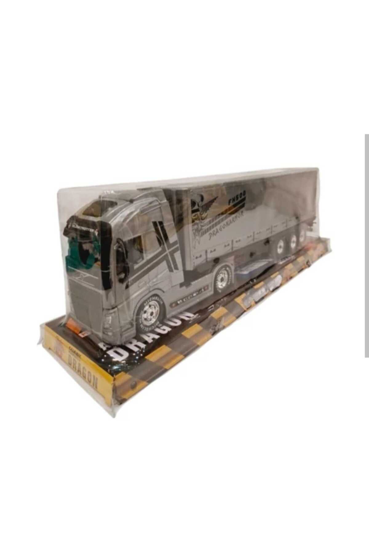 MYTOY Scania, Volvo Model Oyuncak Tır – 46 cm Uzunluk, Hareketli Dorse, 12 Tekerlekli Konteyner Tır