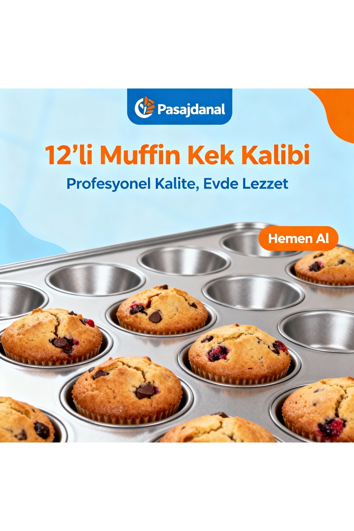 pasajdanal 12'li Muffin Kek Kalıbı