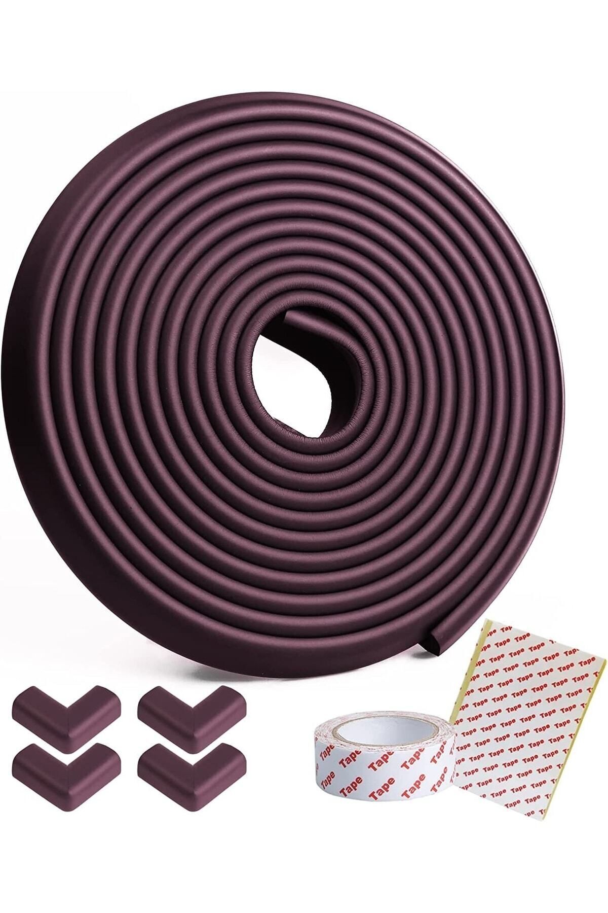 Miningaa 3M Bant Hediye 10 Metre Kenar Koruyucu + 10 Adet Mürdüm Renk Köşe Koruyucu Esnek Ve Yumuşak Kauçuk fotoğrafı 7 (önizleme)