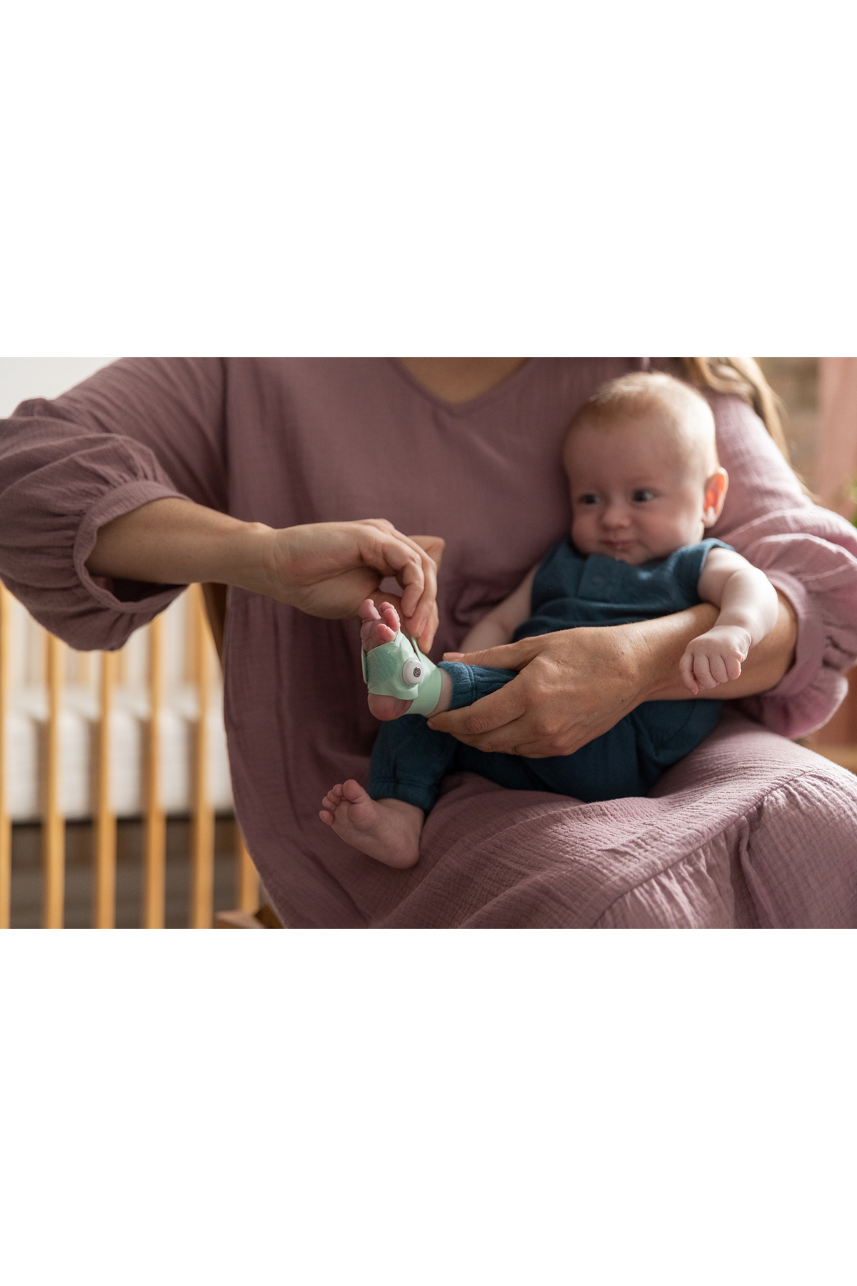 Owlet Smart Sock 3 - Dusty Rose- Akıllı Çorap fotoğrafı 5 (önizleme)