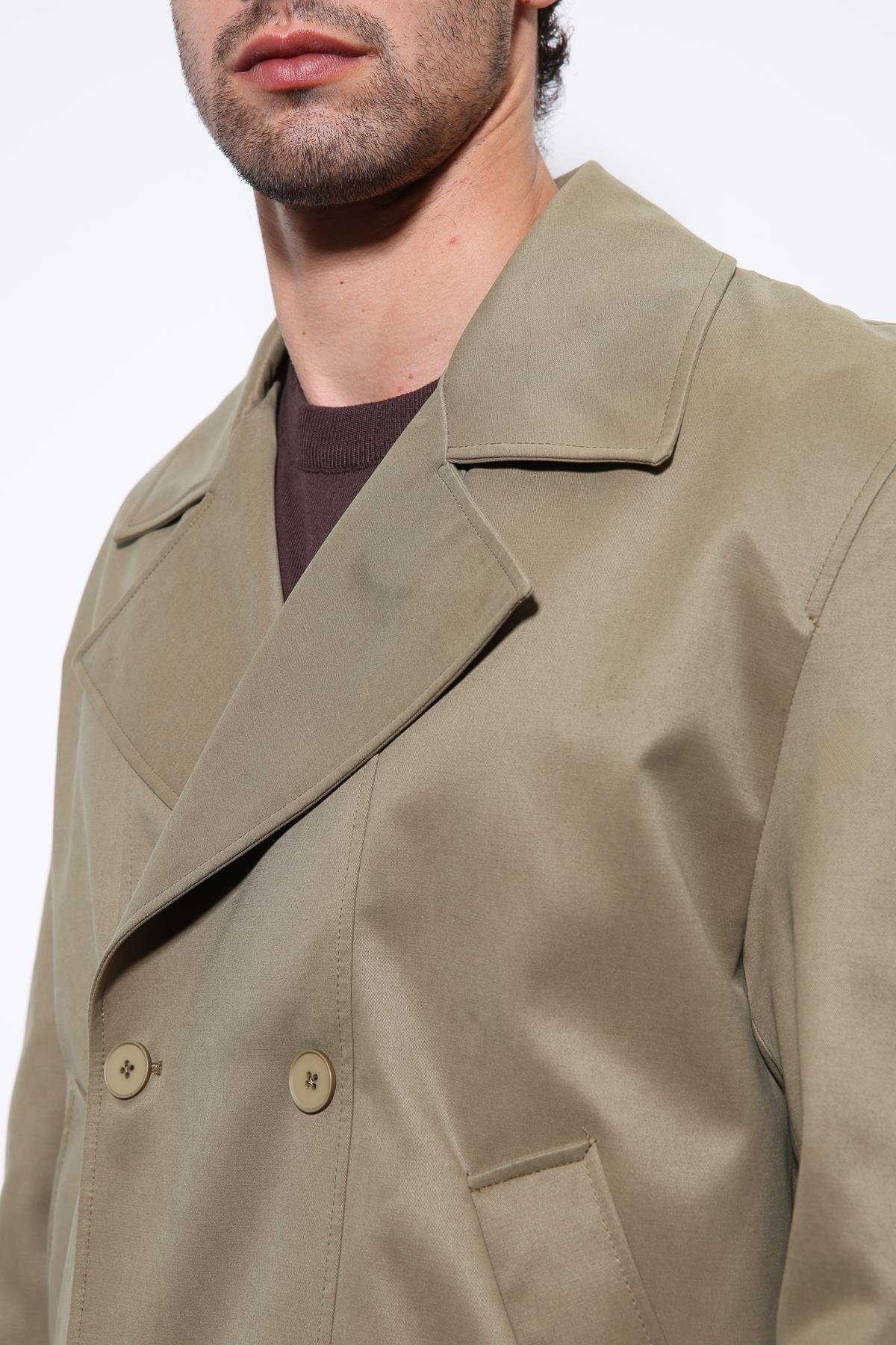 Antioch  Haki Crop Fit Erkek Trençkot - Görsel 4