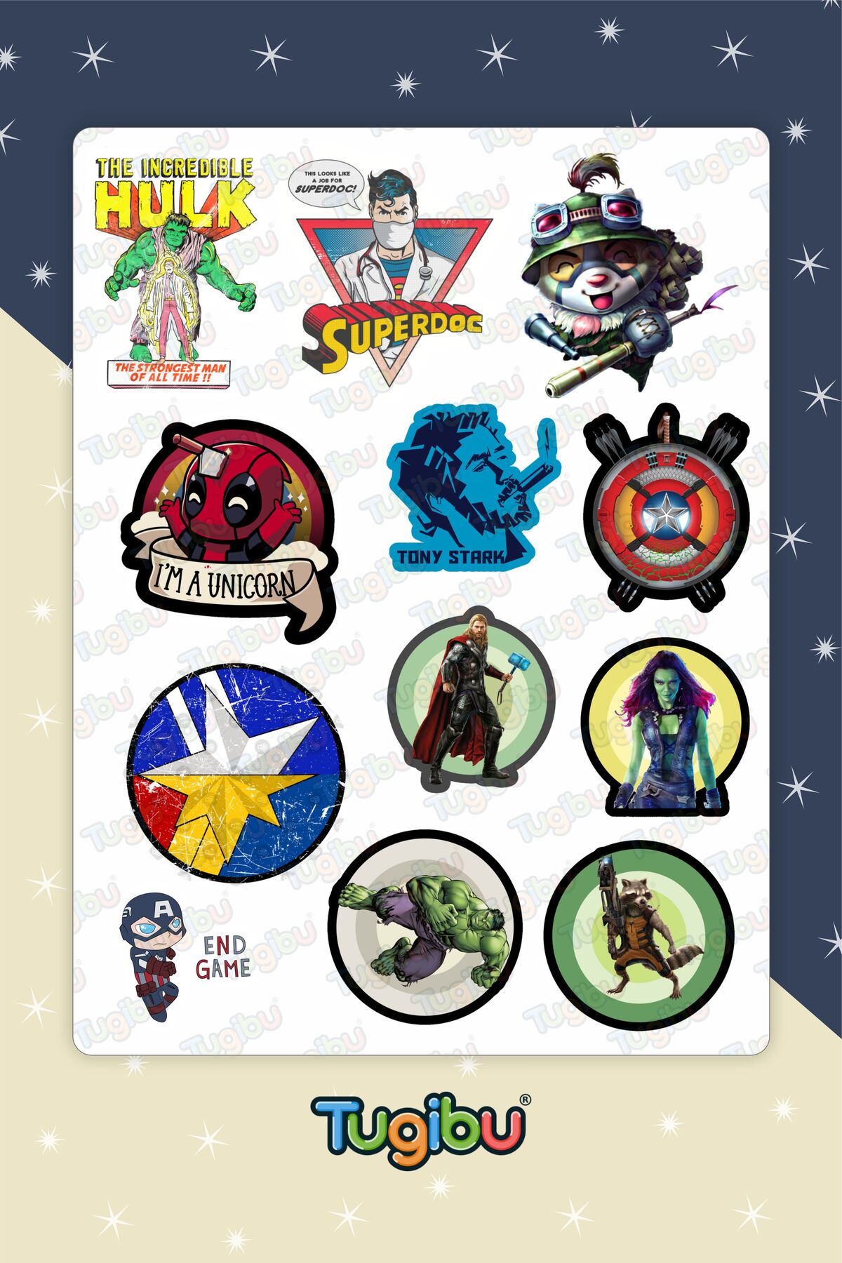 MARVEL SUPERHEROS 1980 AG stickers 約110枚 TUGİBU Marvel Sticker Set, Super Heroes Themed Sticker Set, 40