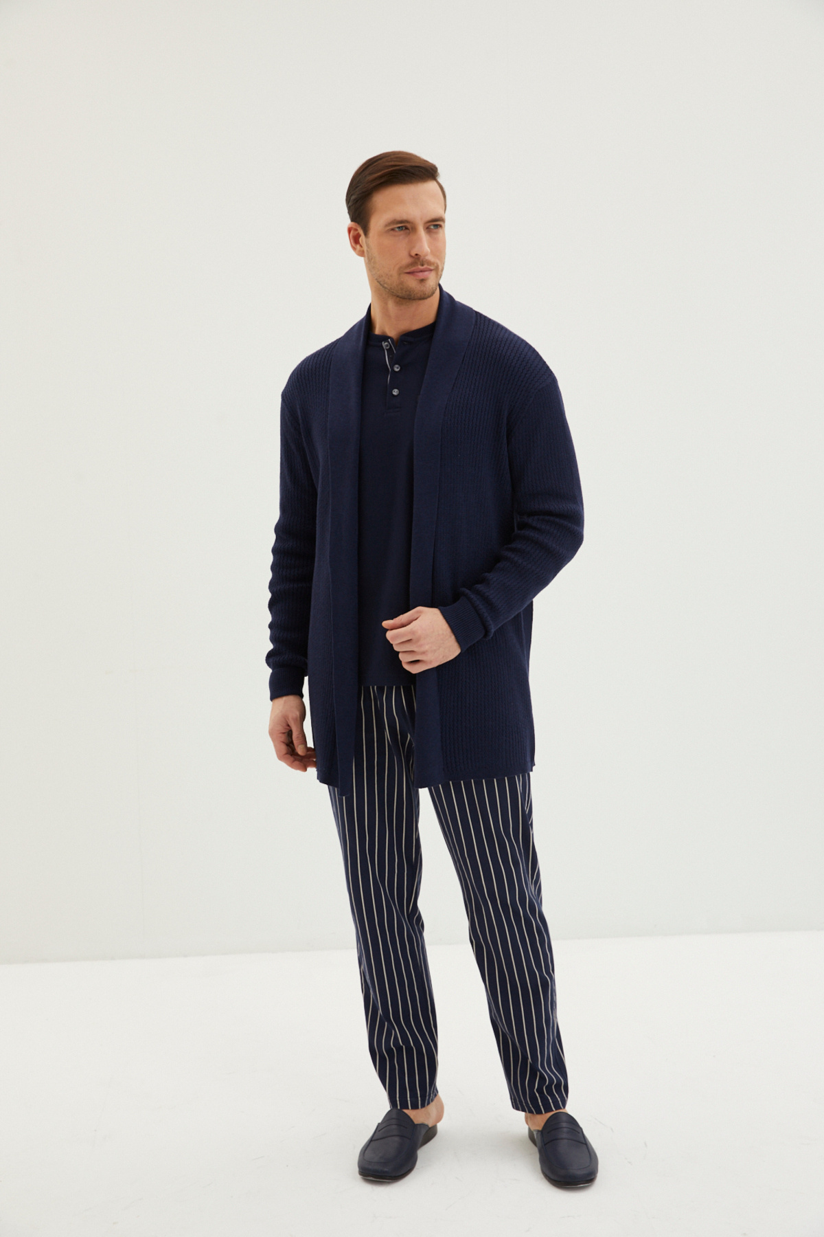 Kiğılı Home Kiğılı 30006 Erkek 3'lü Triko Roblu Patlı Pijama Takımı