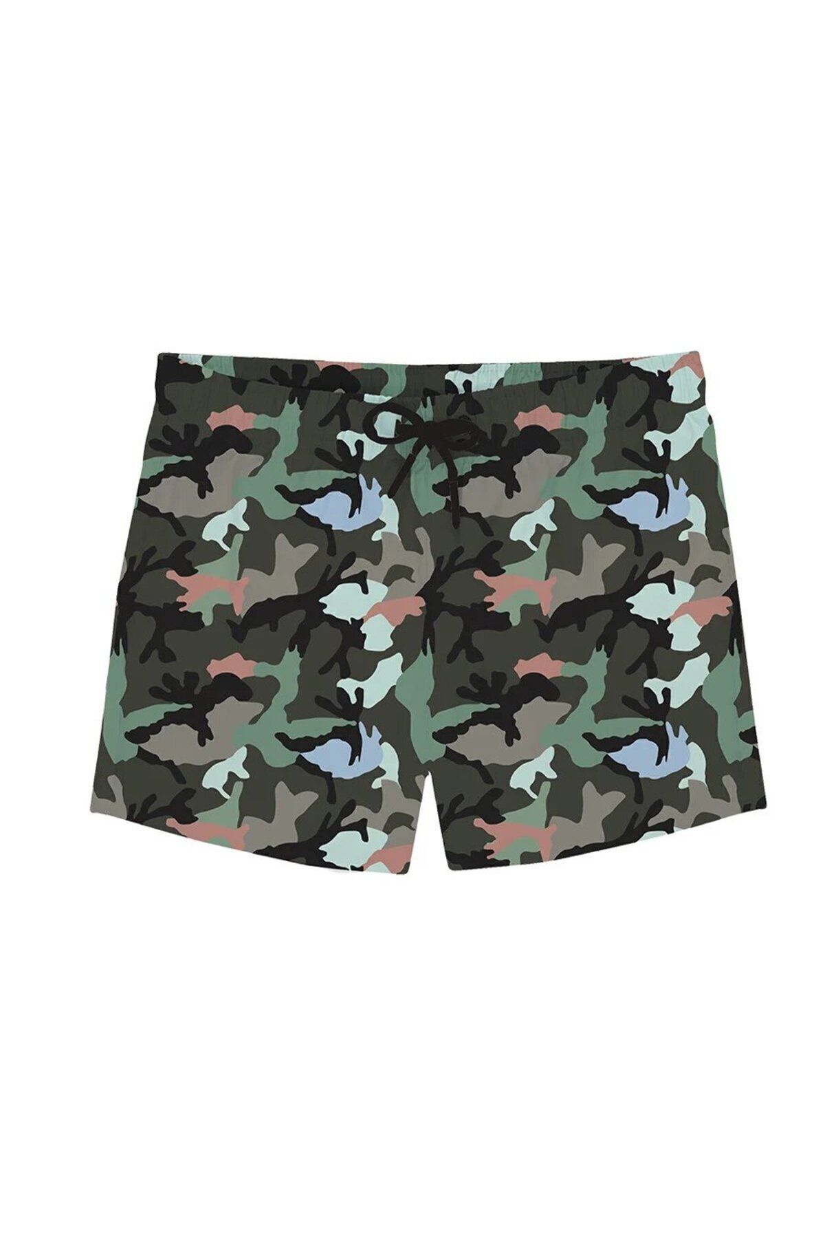 SLIPSTOP Ranger Junior Short Khaki Children's Swimsuit