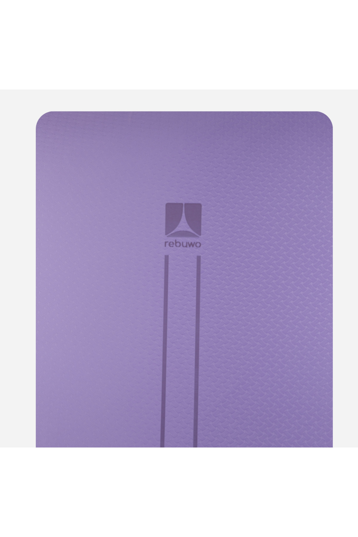 Rebuwo Çift Çizgi Tasarımlı Armonia Yoga Pilates Matı 8 mm Kaymaz Hafif Taşınabilir - Koyu Lila