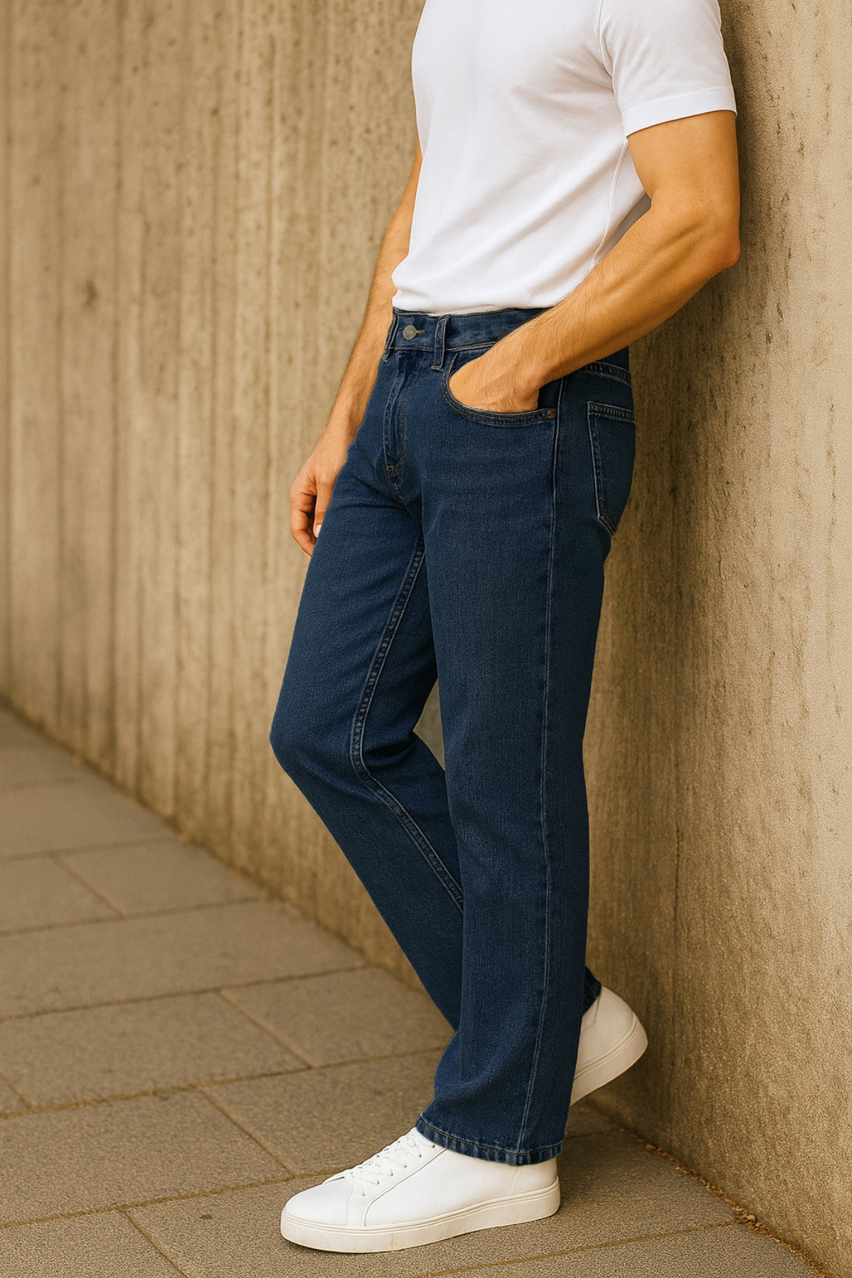 CEDY DENIM Regular Fit Jean Martin Yüksek Bel Standart Kesim Esnek Kot Pantolon C336-mavi görsel 3