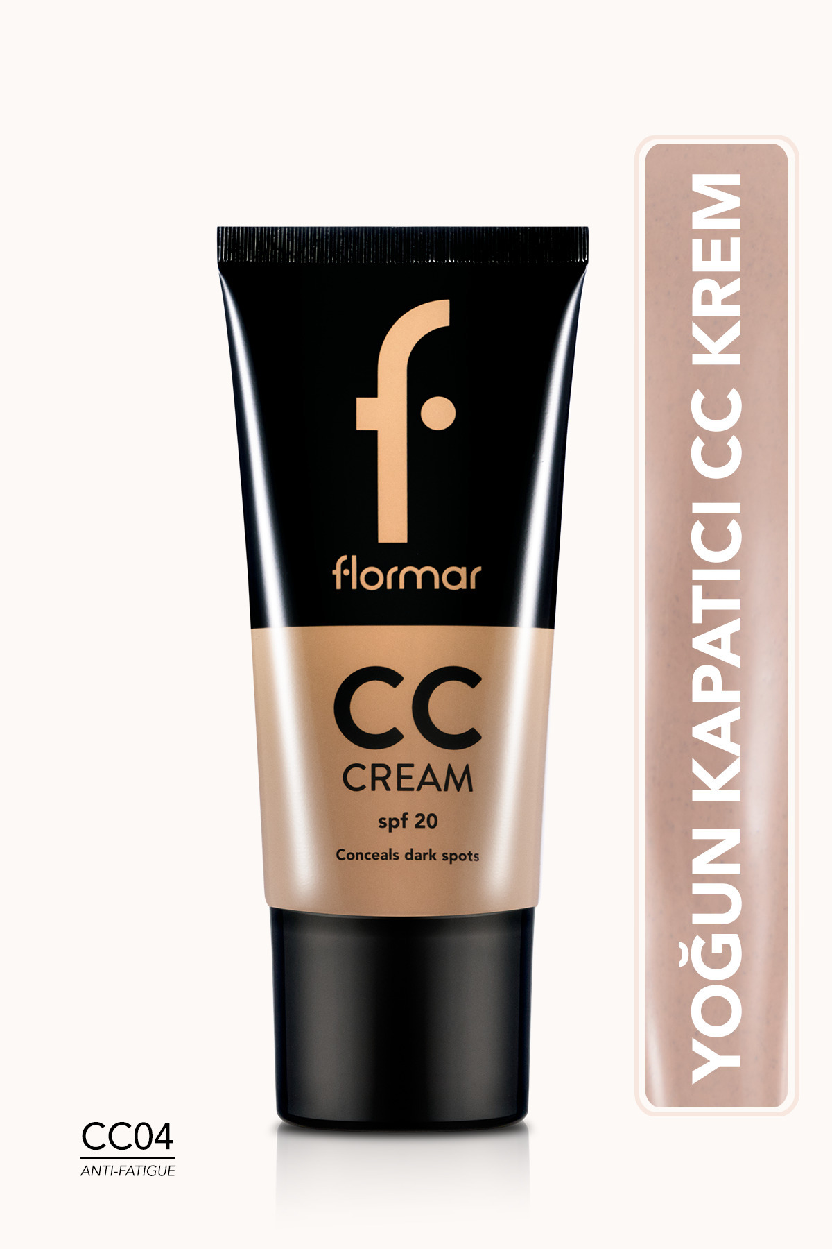 Flormar Belirgin İzler için Yoğun Kapatıcı CC Krem (Ten Rengi) - CC Cream -CC04 Antifatigue- 8690604534739
