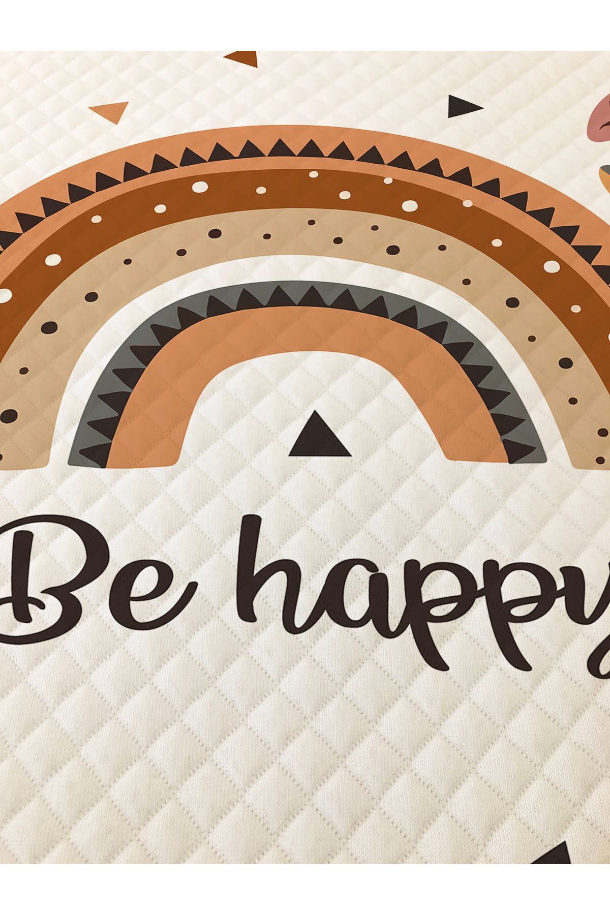 Evmila Gökkuşağı Desenli Tek Kişilik Pike Takımı 160x230 Beyaz fotoğrafı 4 (önizleme)