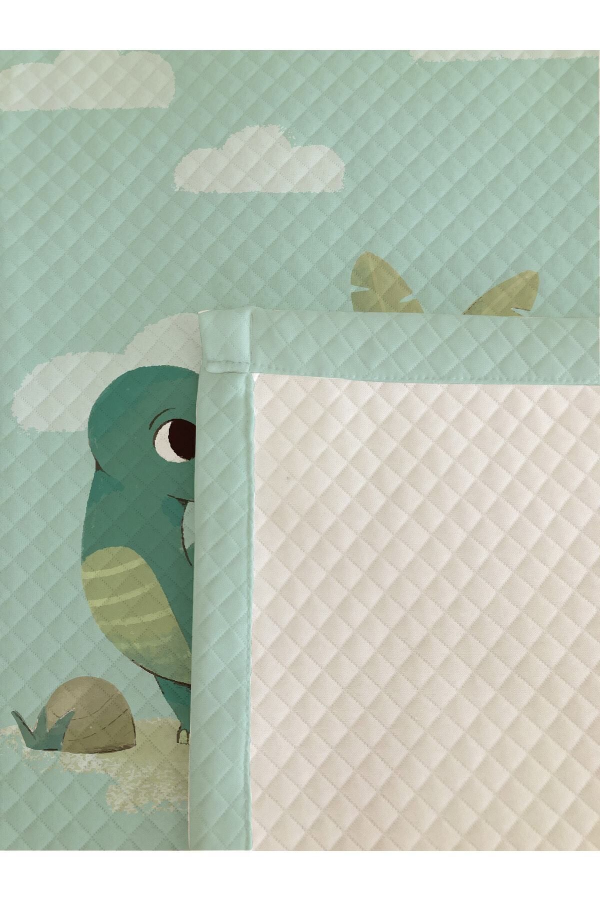 Evmila Dinozor Desen Tek Kişilik Çocuk Pike Takımı 160x220 cm fotoğrafı 5 (önizleme)