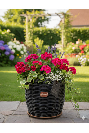 RaddanCore El İşçiliği Premium Siyah Saksılık 30 cm - Geniş Hacimli El Yapımı...