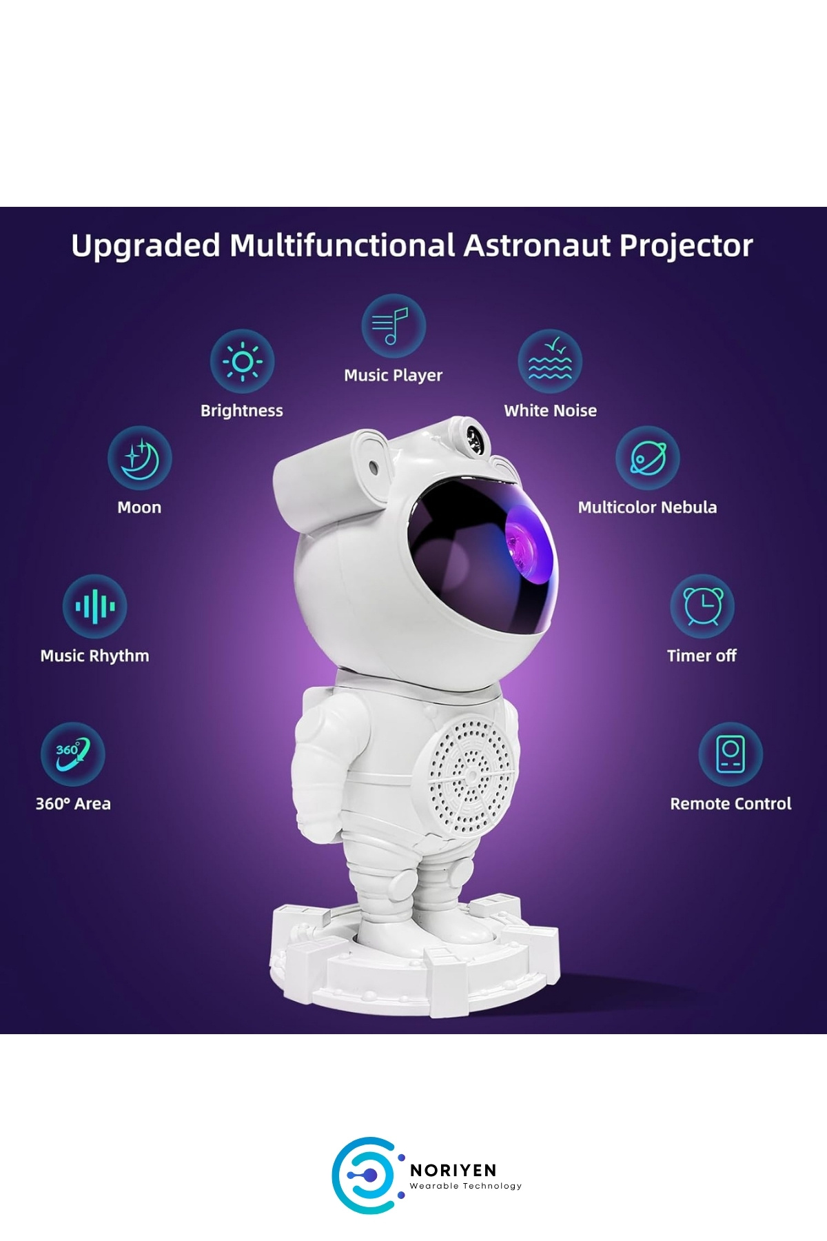 Astronot Projektör Led Işık Lazer Galaxy 360 Yıldız Projeksiyon Aurora Bulutsusu Çocuk Gece Lambası
