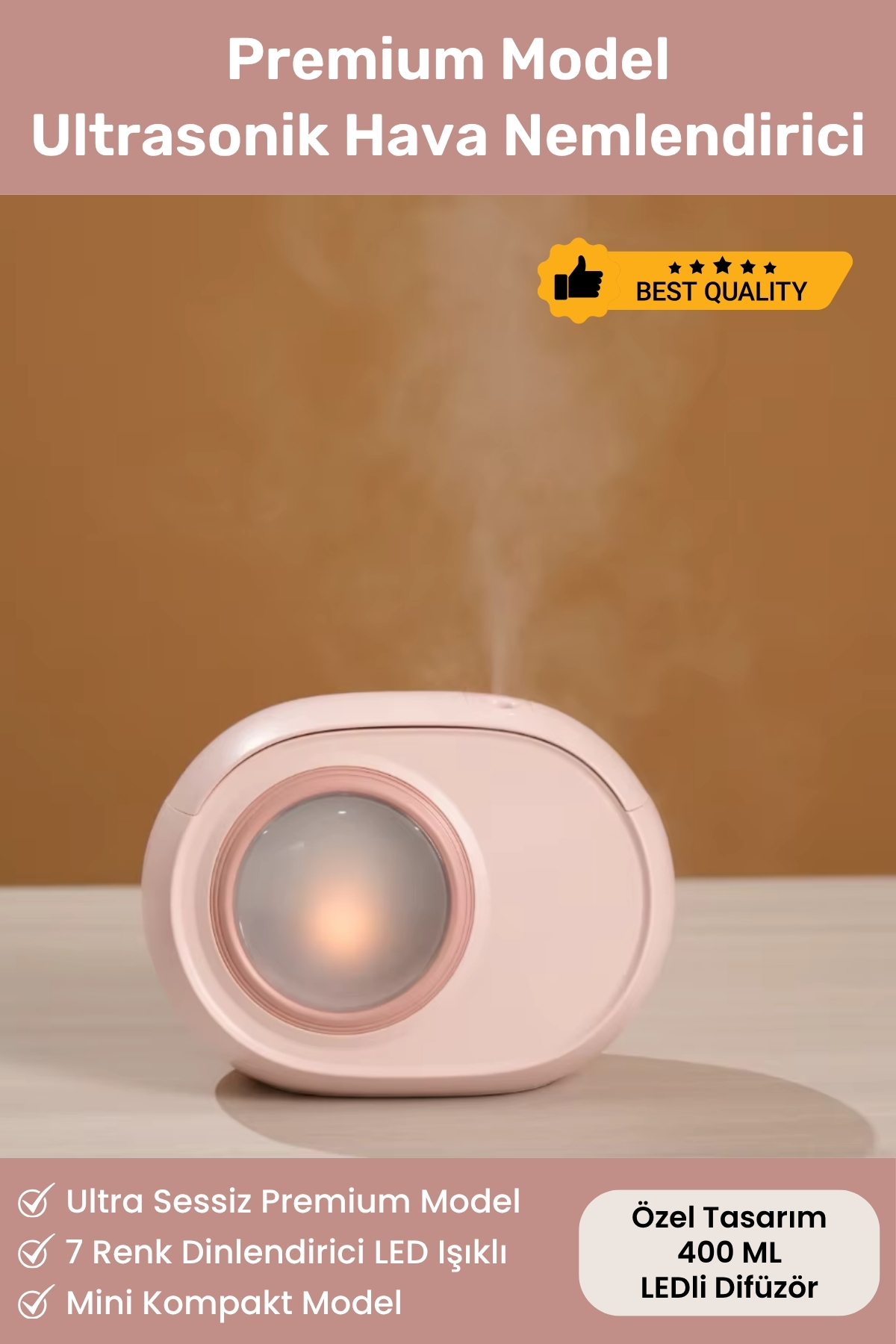 Yeni Nesil 400 ML Hava Nemlendiricisi Buharlı Aroma Difüzör