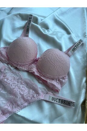 MODELLİFE Dantelli Lastiği Taşlı Balenli Destekli Dolgulu Push Up Siyah Sütye...