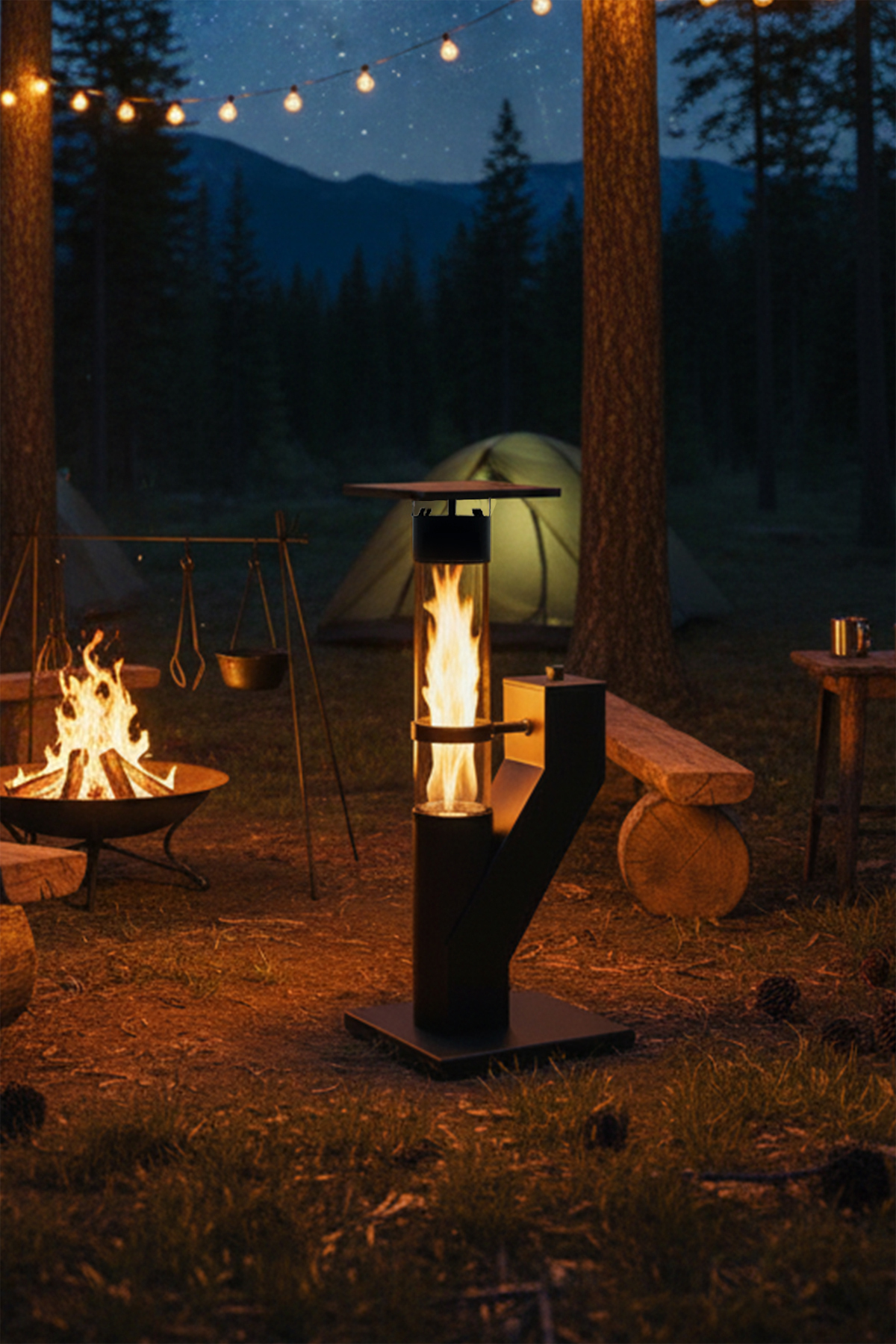 Onetick Outdoor Mini Cam Portatif Pelet Kamp Sobası Bahçe Teras