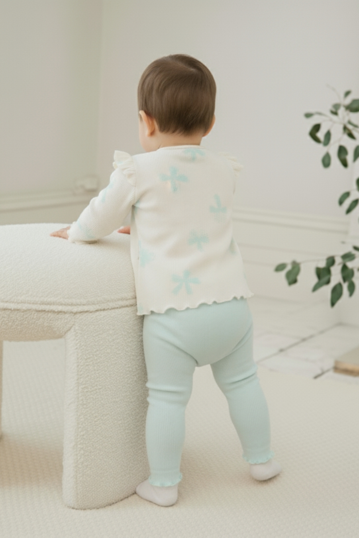 Minipodyum Kız Bebek  Bandanalı Taytlı 3 Parça Alt Üst Takım fotoğrafı 2 (önizleme)