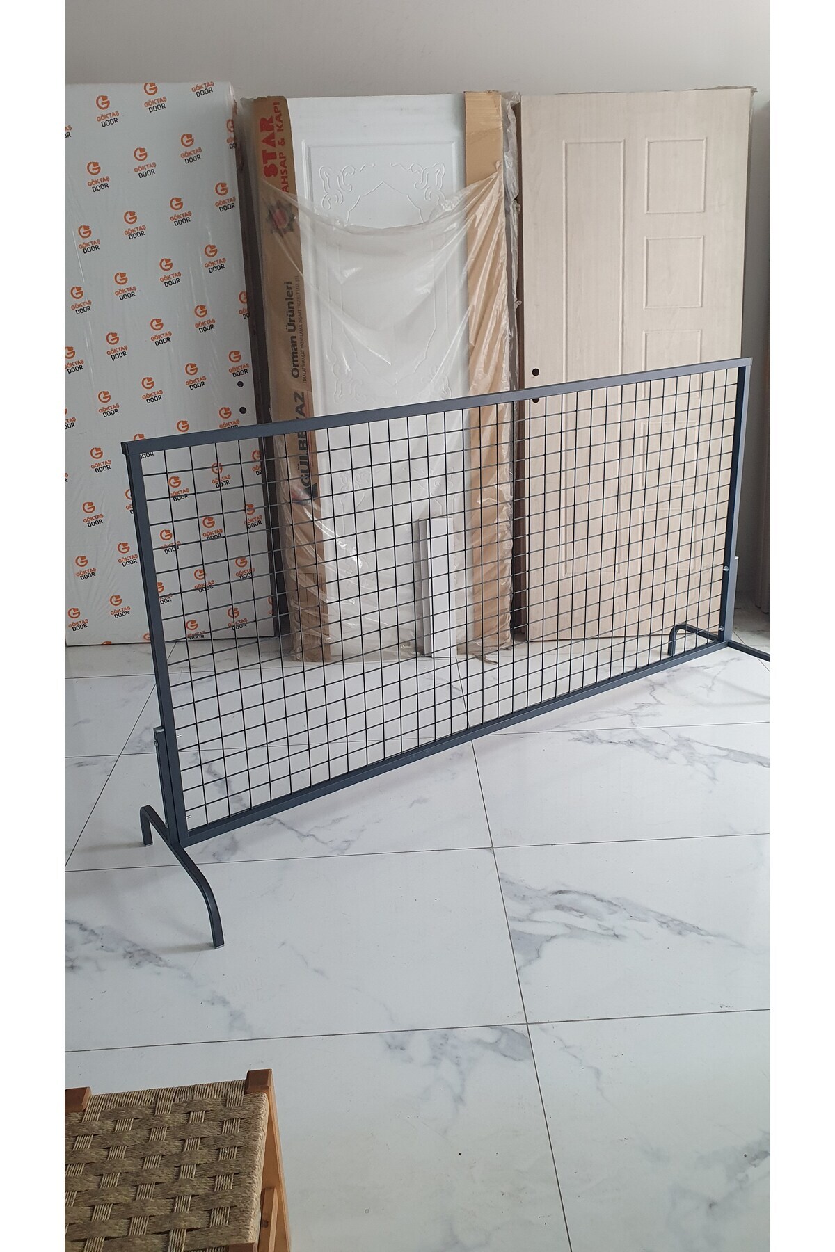 ASAFF AYAKLI TEL PANO 100X200 CM 5X5 SIK TELLİ YATAY - Fiyatı
