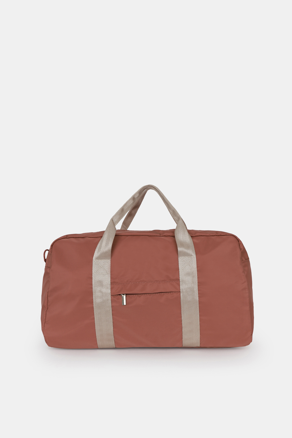 ICONE BAG Pudra Renk Kadın & Erkek Spor Çantası, Paraşüt Kumaş Önü Cepli Unisex Spor Fitness Gym Çantası