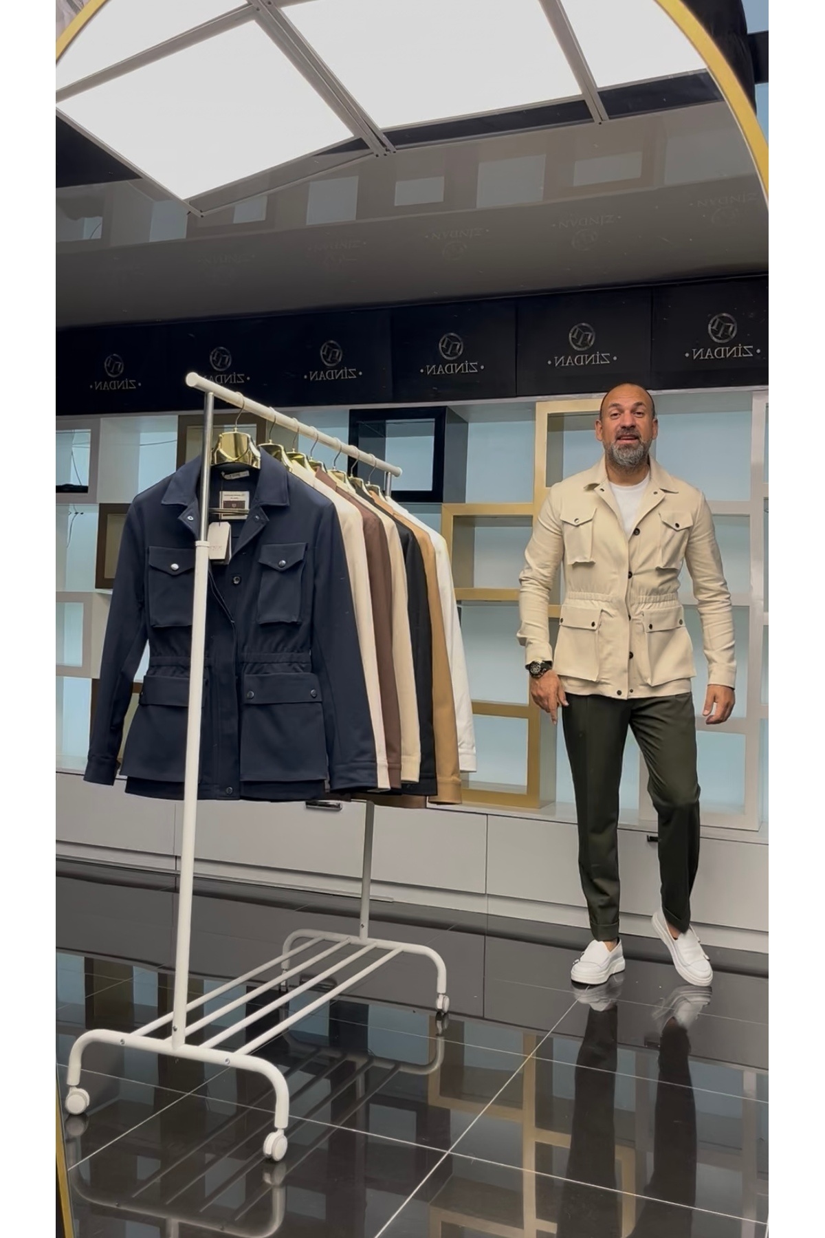 Zindan Koton Kumaş Safari (ceket) Trençkot Bej