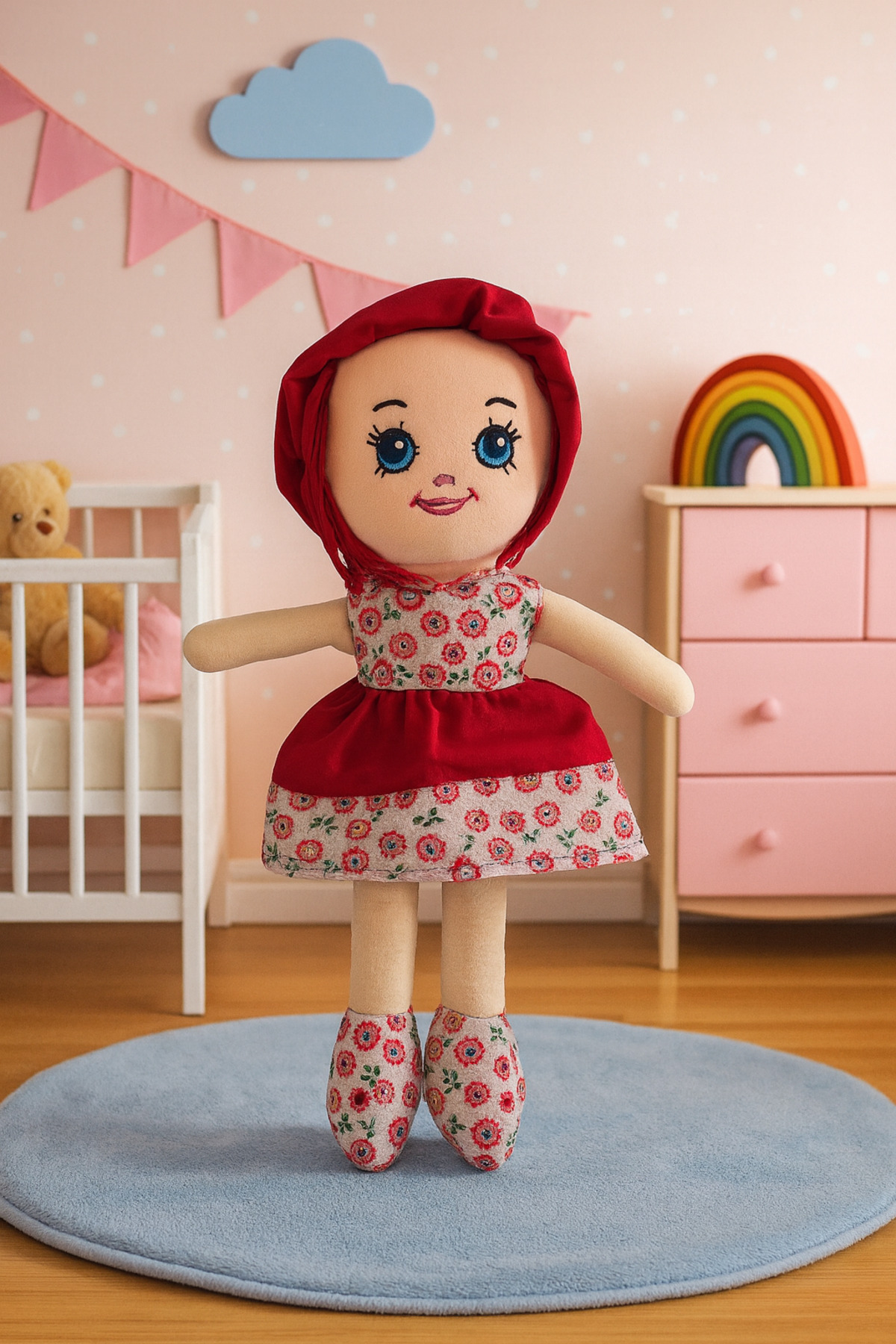 grsoyuncak Bez Bebek Sıla 3lü Set Gönderilecek 50cm Pembe-Sarı-Mor Renk fotoğrafı 4 (önizleme)